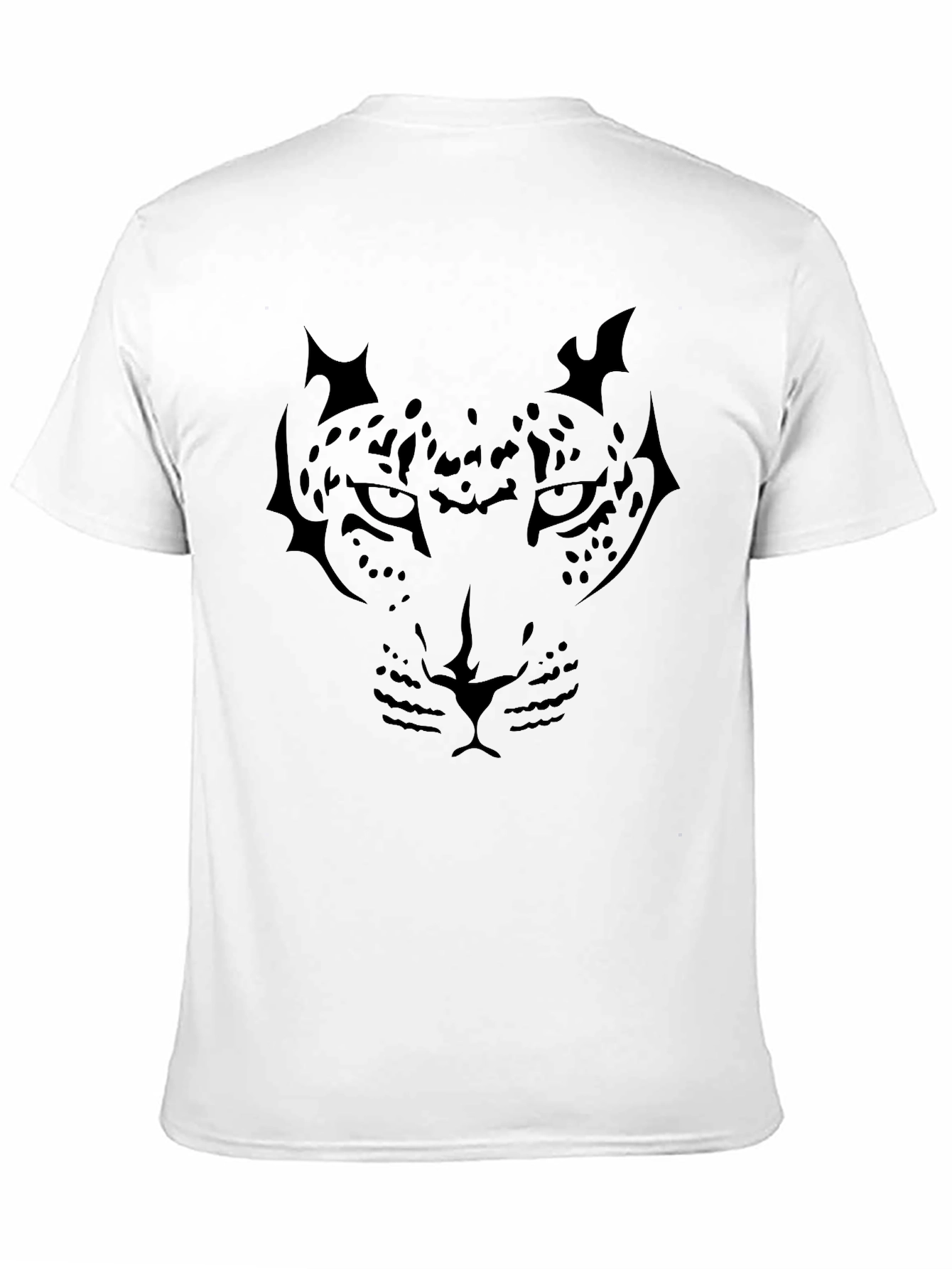 Mens Black Leopard Graphic Tee