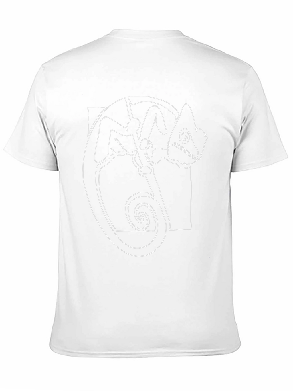 Minimalist Chameleon Graphic Tee - Black