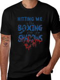 Boxing with Shadows Graphic Tee - Black Cotton