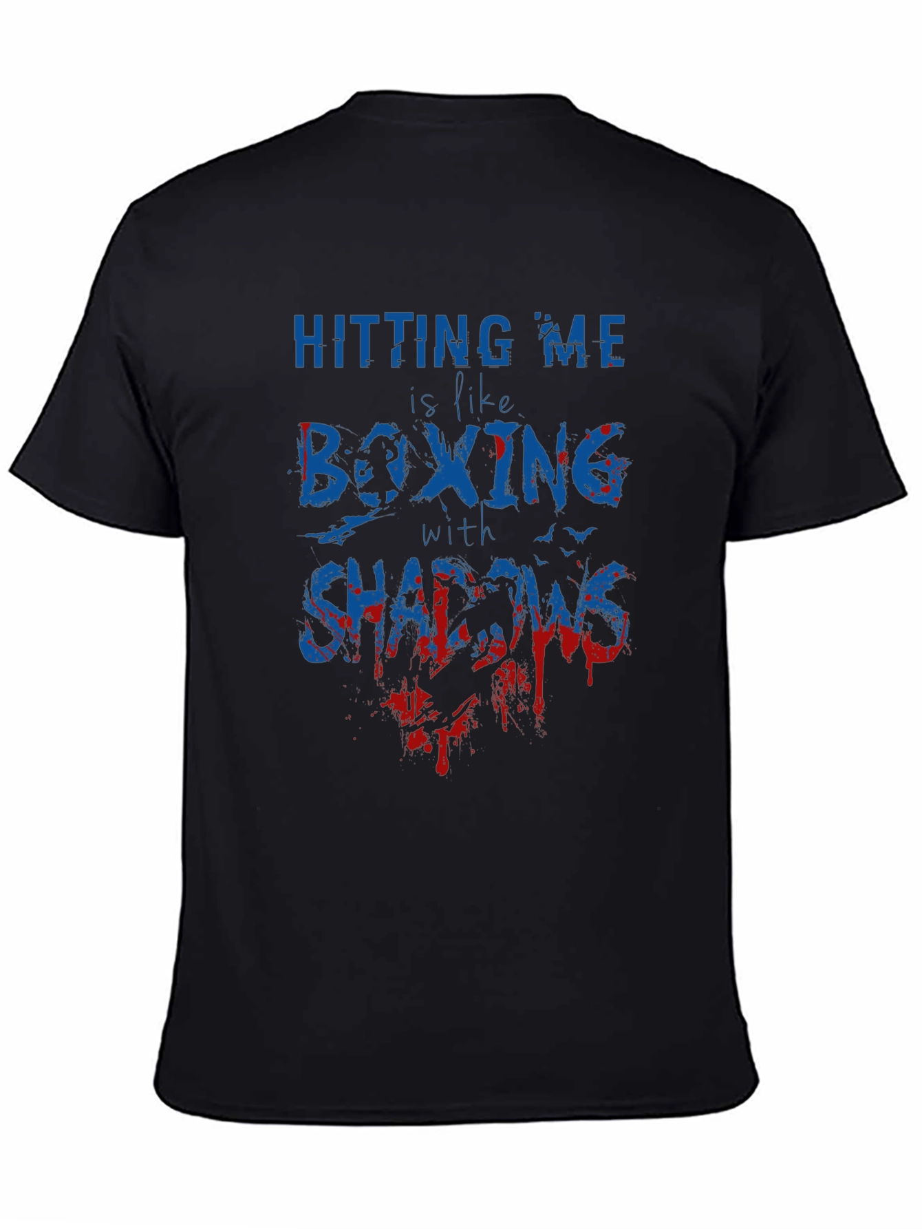 Boxing with Shadows Graphic Tee - Black Cotton