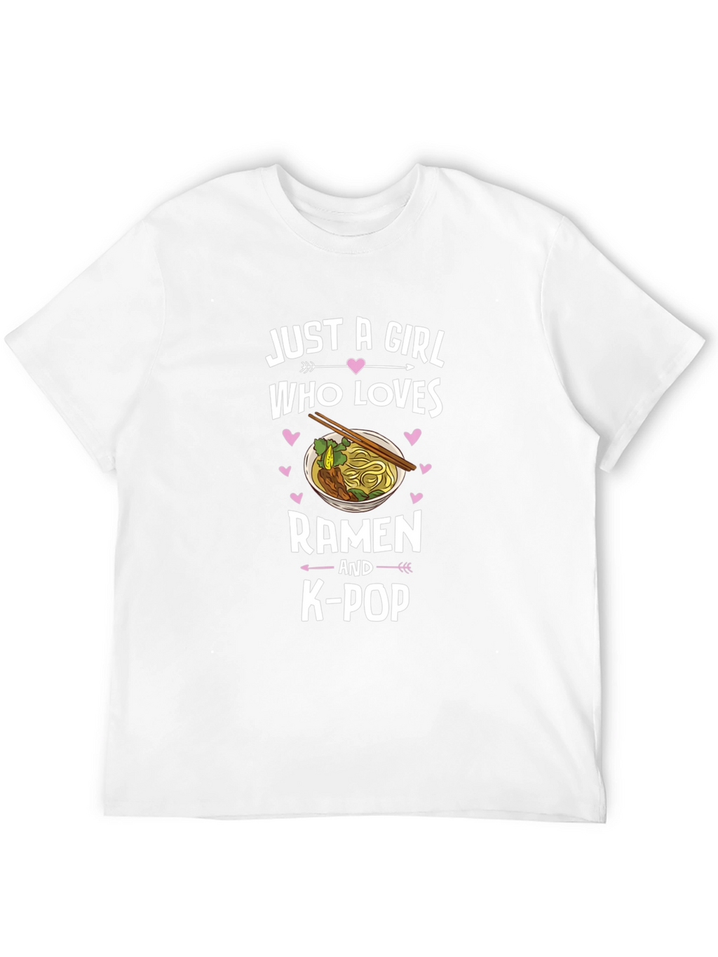 Ramen & K-Pop Girls Black T-Shirt