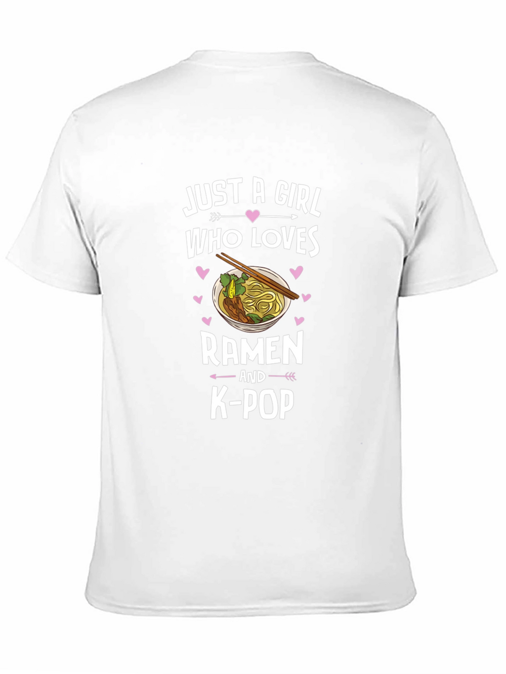 Ramen & K-Pop Girls Black T-Shirt