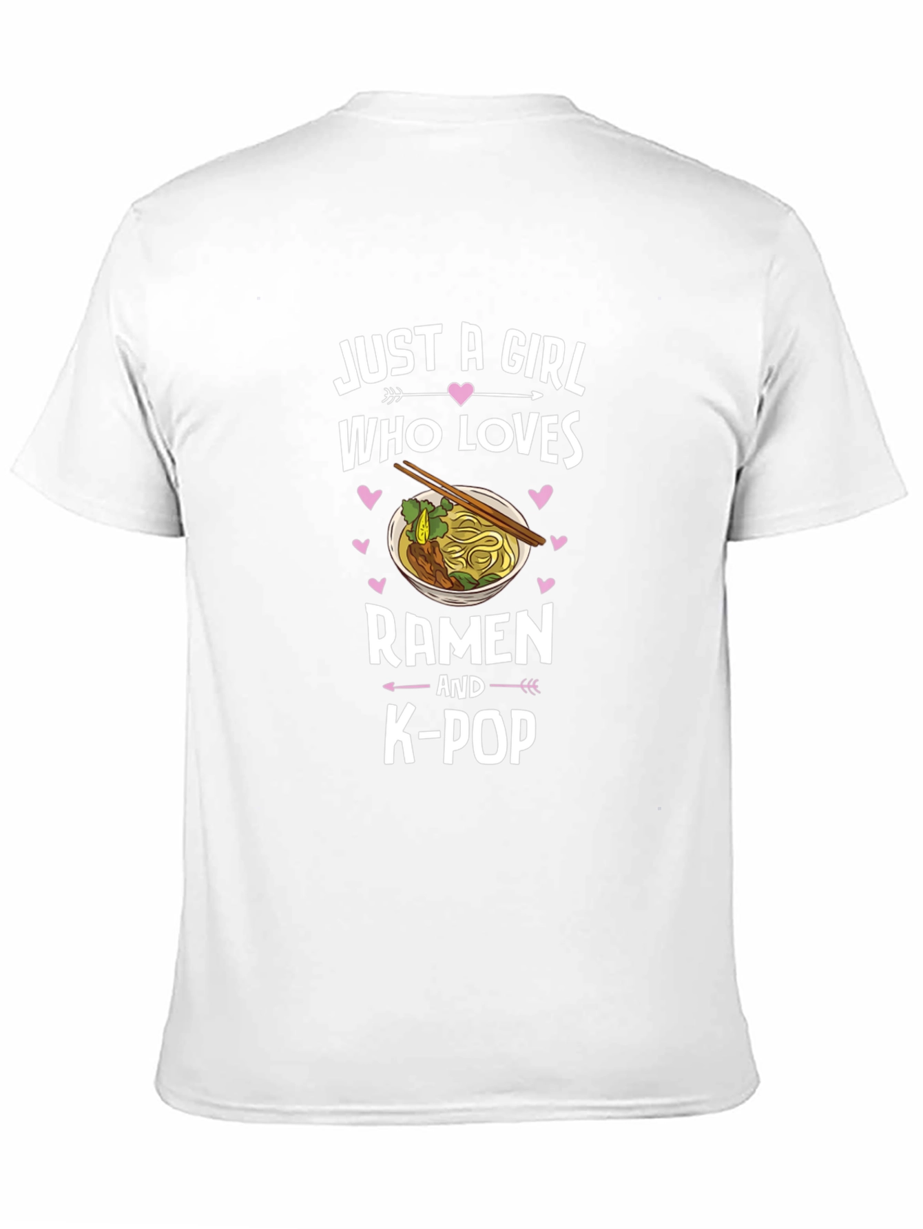 Ramen & K-Pop Girls Black T-Shirt