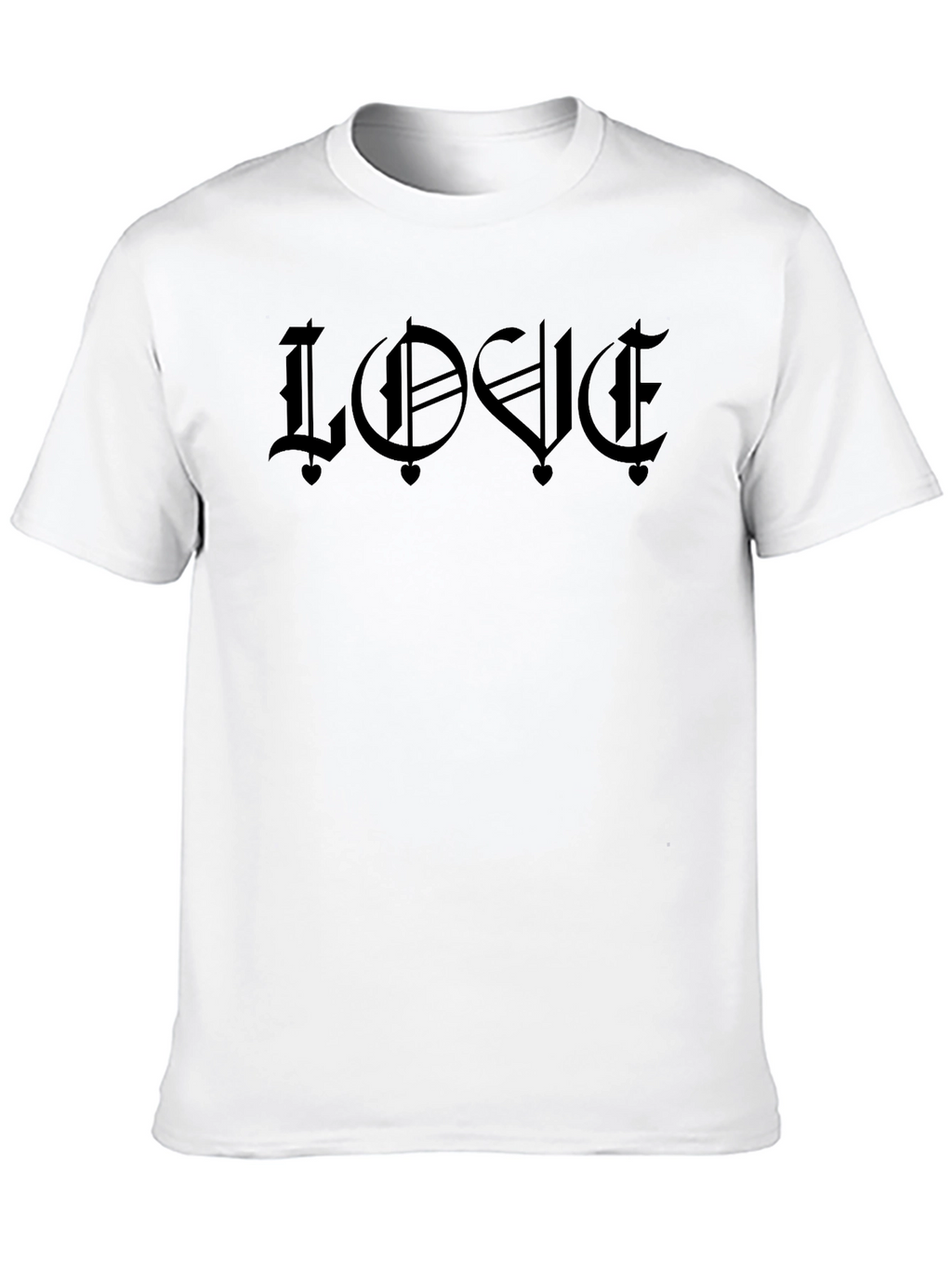 Black Gothic LOVE T-Shirt for Men
