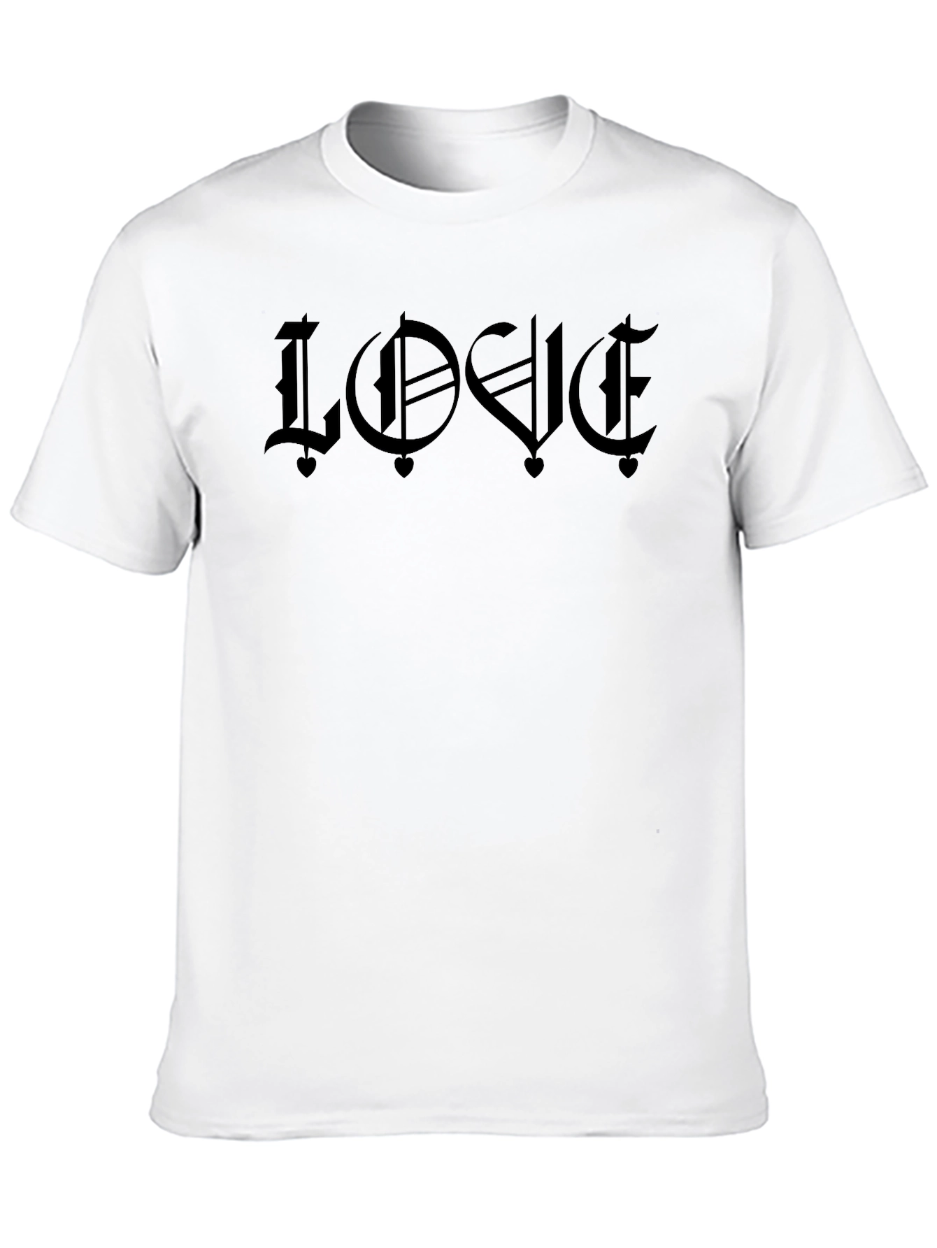 Black Gothic LOVE T-Shirt for Men