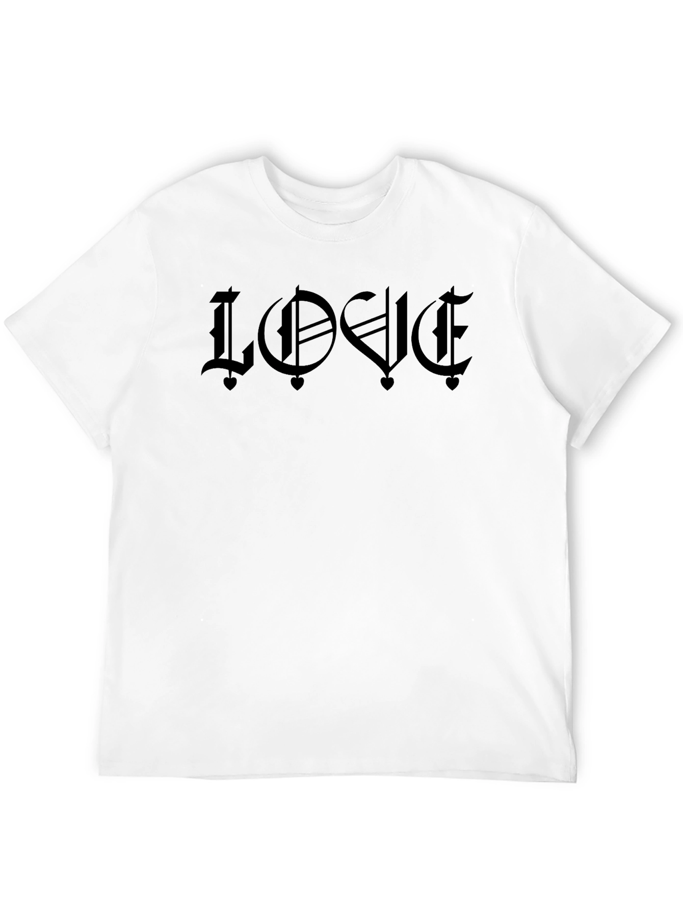 Black Gothic LOVE T-Shirt for Men