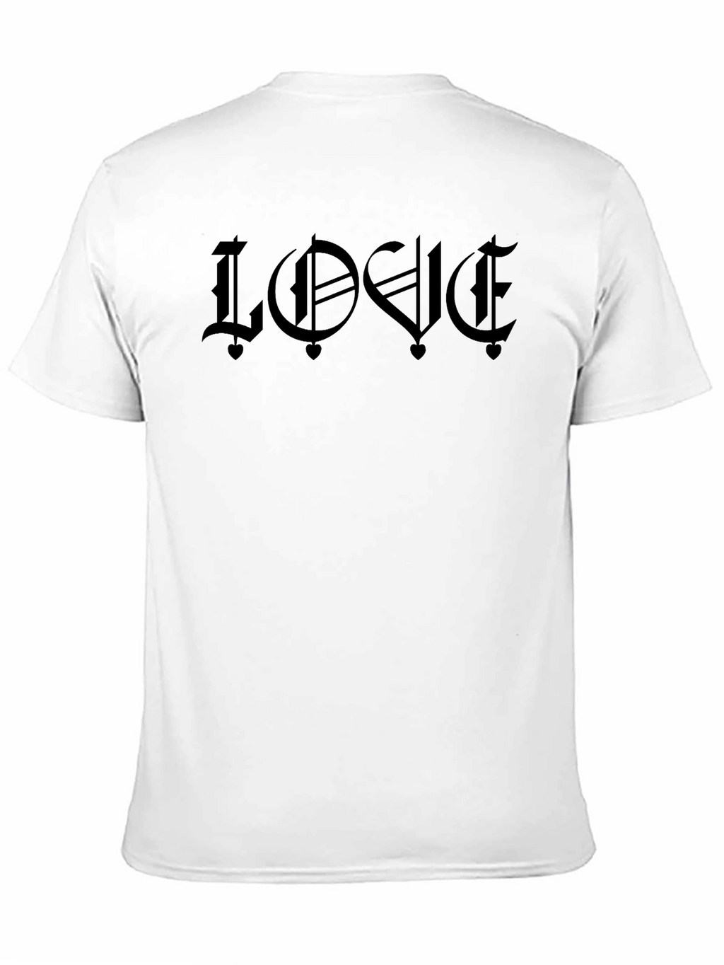Black Gothic LOVE T-Shirt for Men