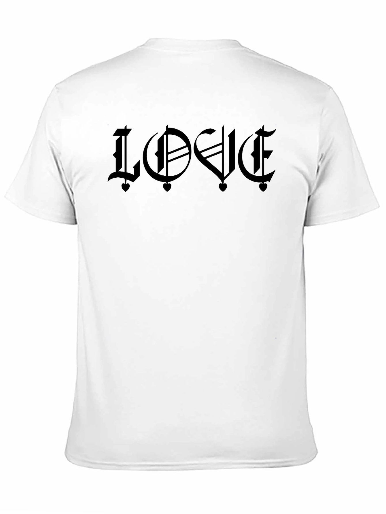 Black Gothic LOVE T-Shirt for Men