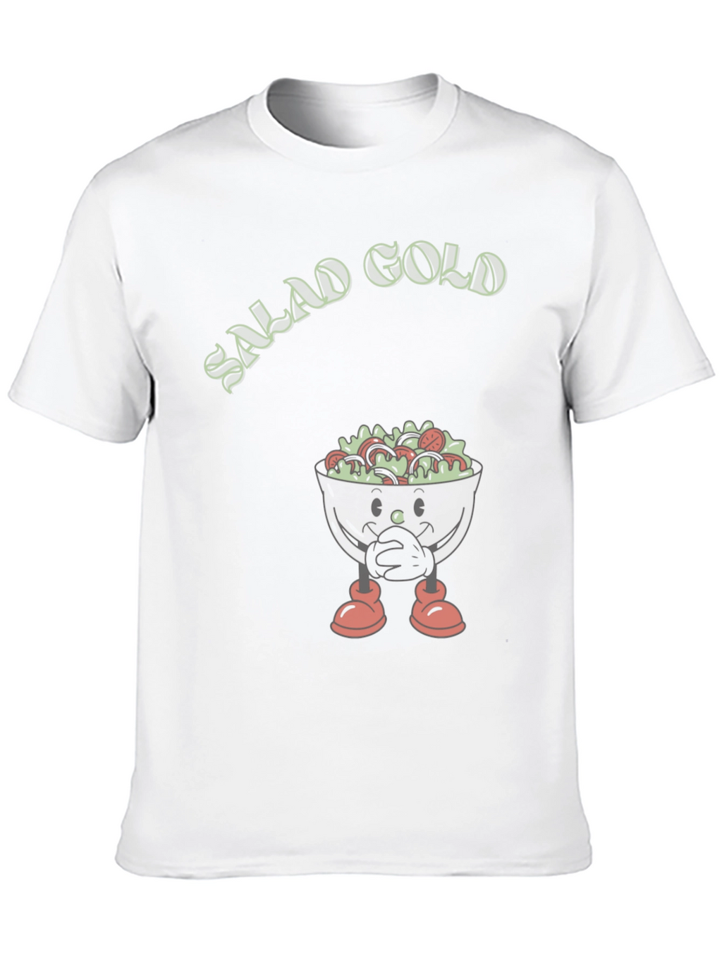 Salad Gold Graphic T-Shirt Funny Food Tee