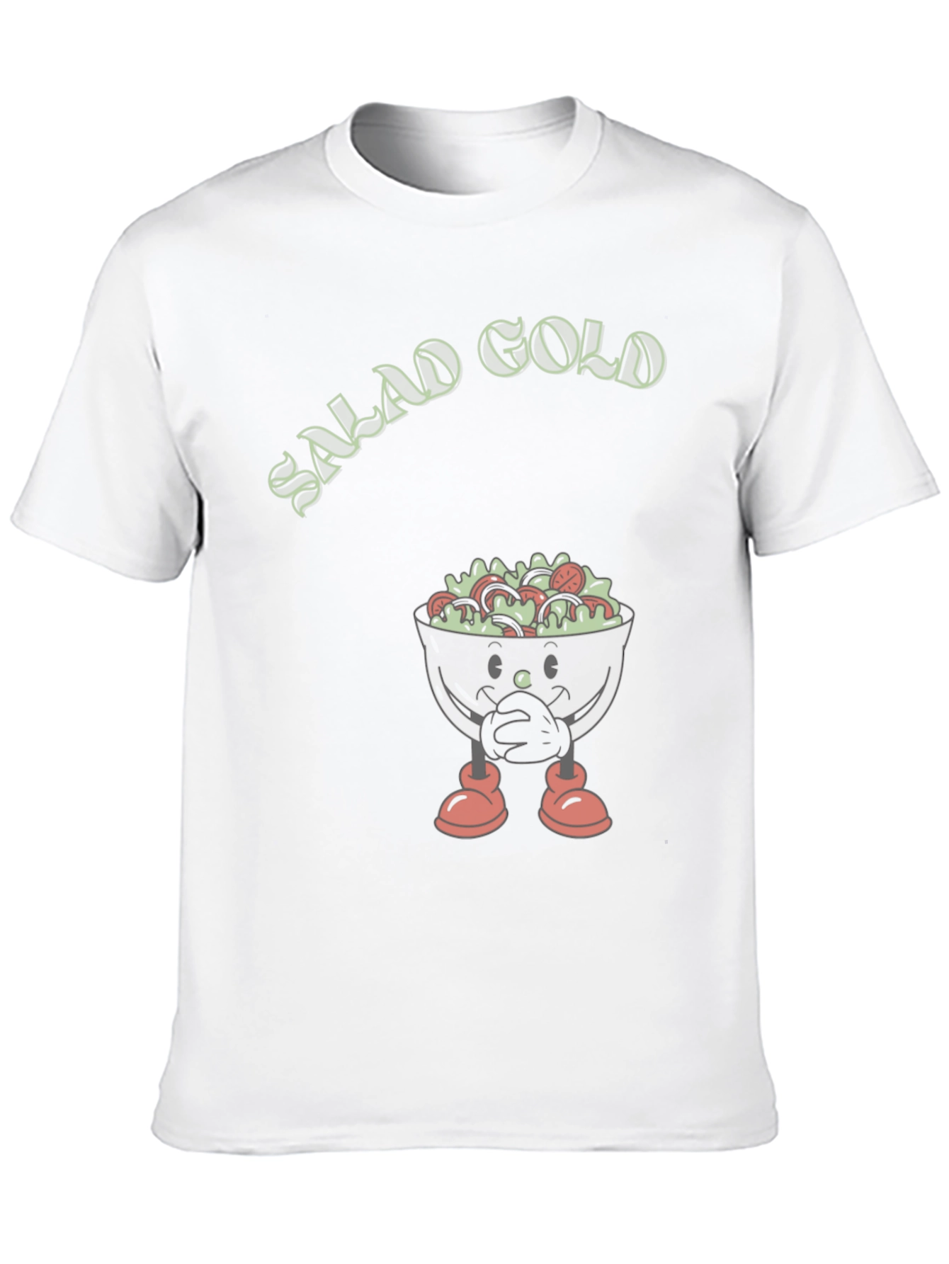 Salad Gold Graphic T-Shirt Funny Food Tee