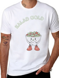 Salad Gold Graphic T-Shirt Funny Food Tee
