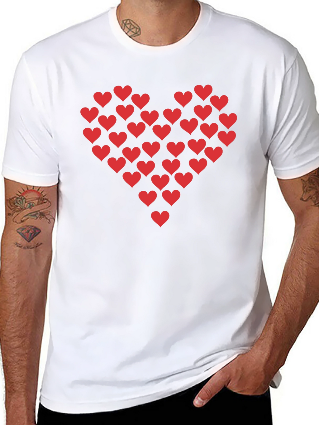 Heart of Hearts Graphic Black T-Shirt