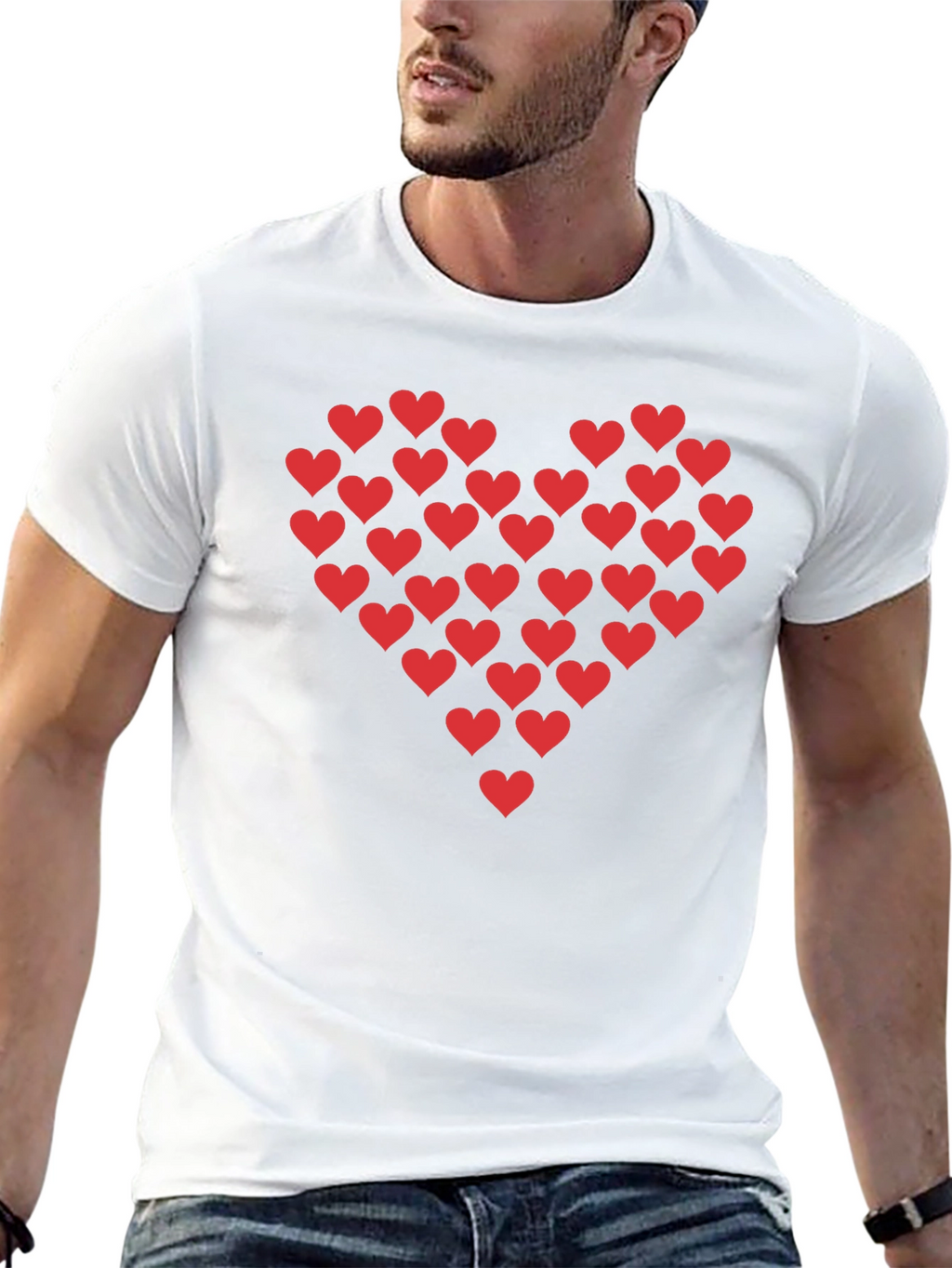 Heart of Hearts Graphic Black T-Shirt