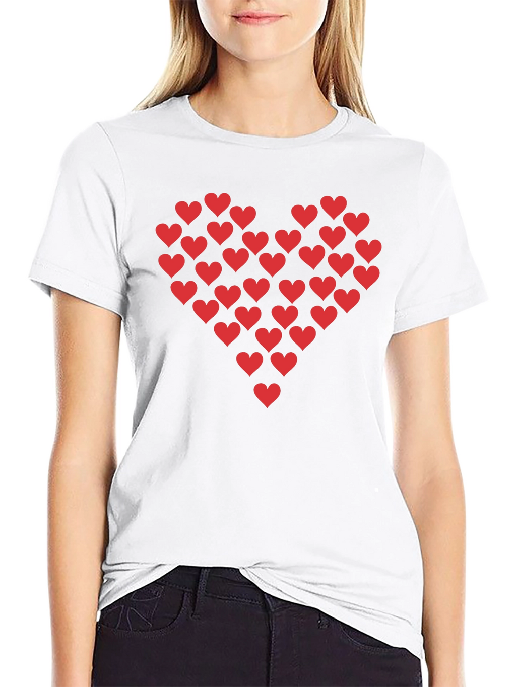 Heart of Hearts Graphic Black T-Shirt