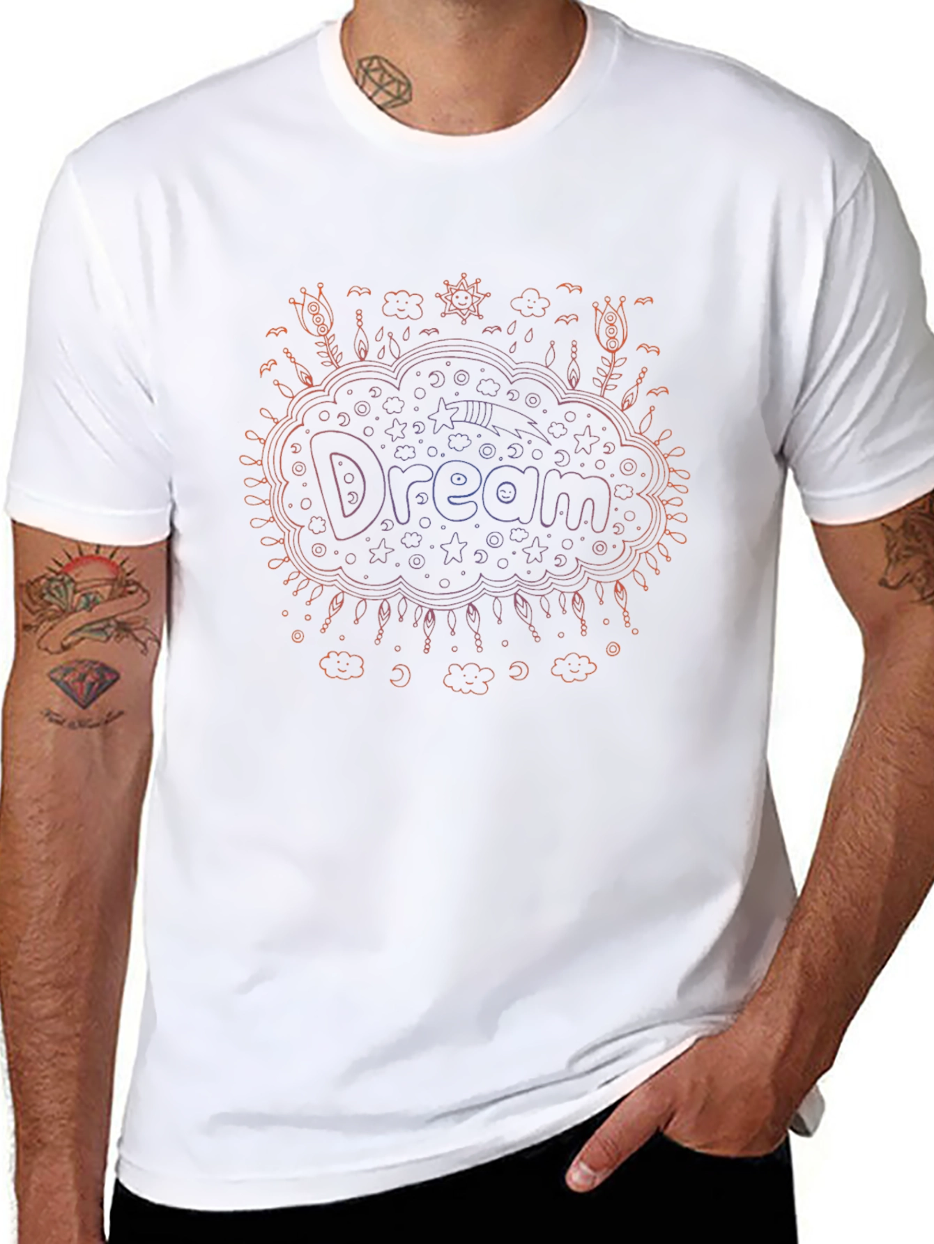 Dream Graphic Black T-Shirt for Men