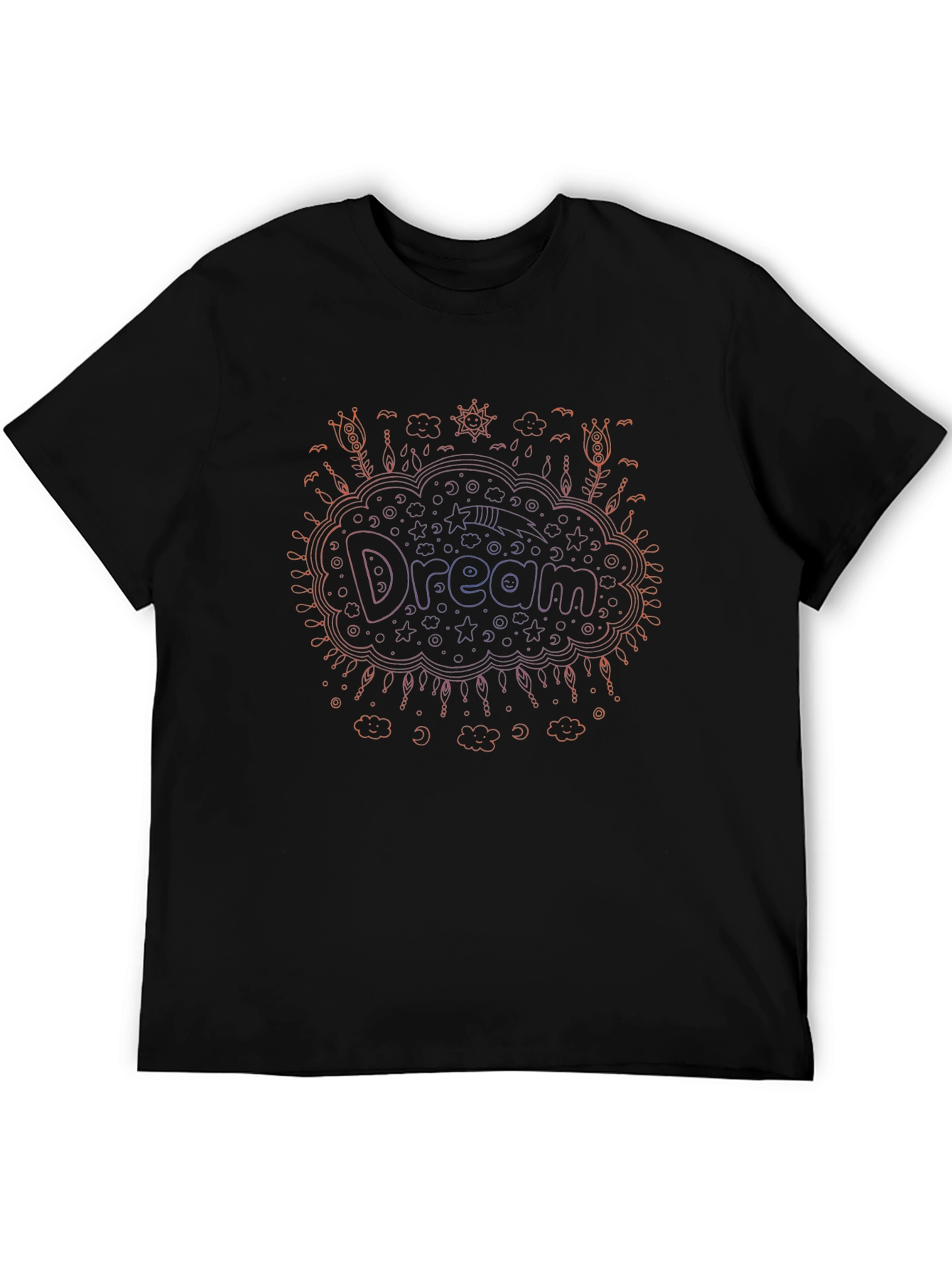 Dream Graphic Black T-Shirt for Men