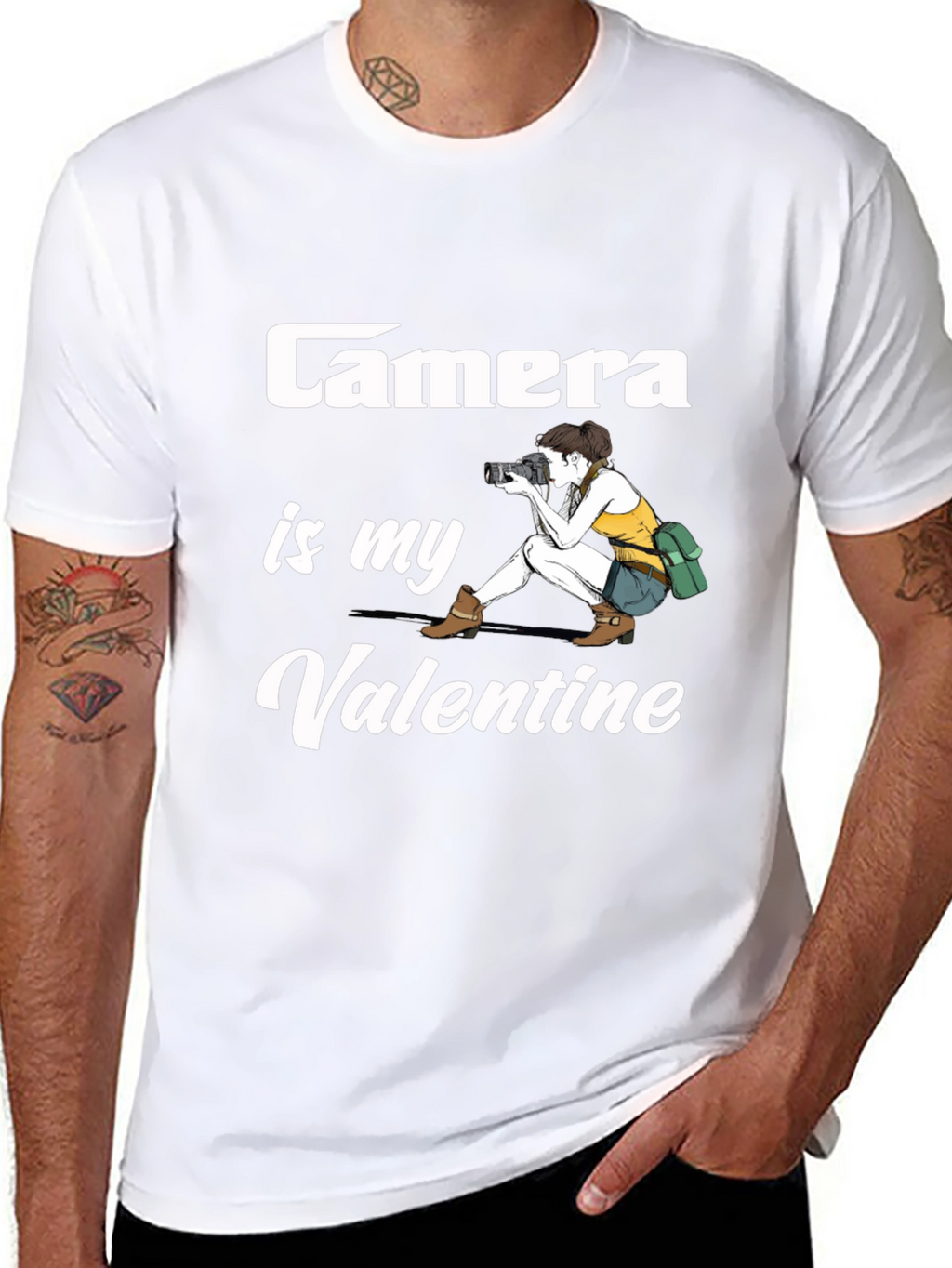 Camera is My Valentine Graphic T-Shirt