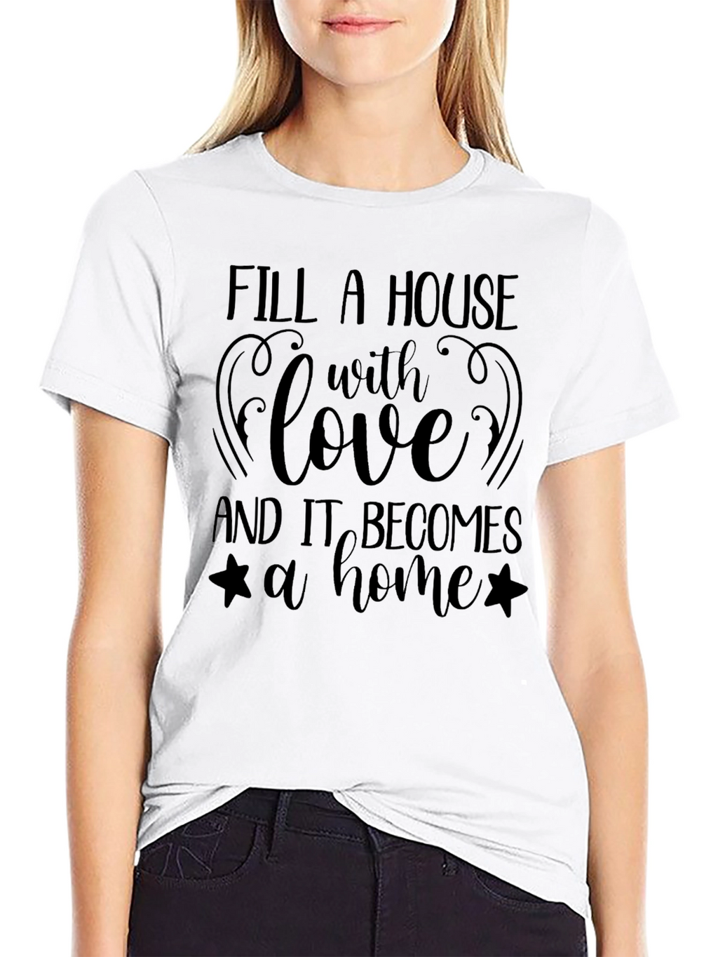 Love Makes a Home Black T-Shirt
