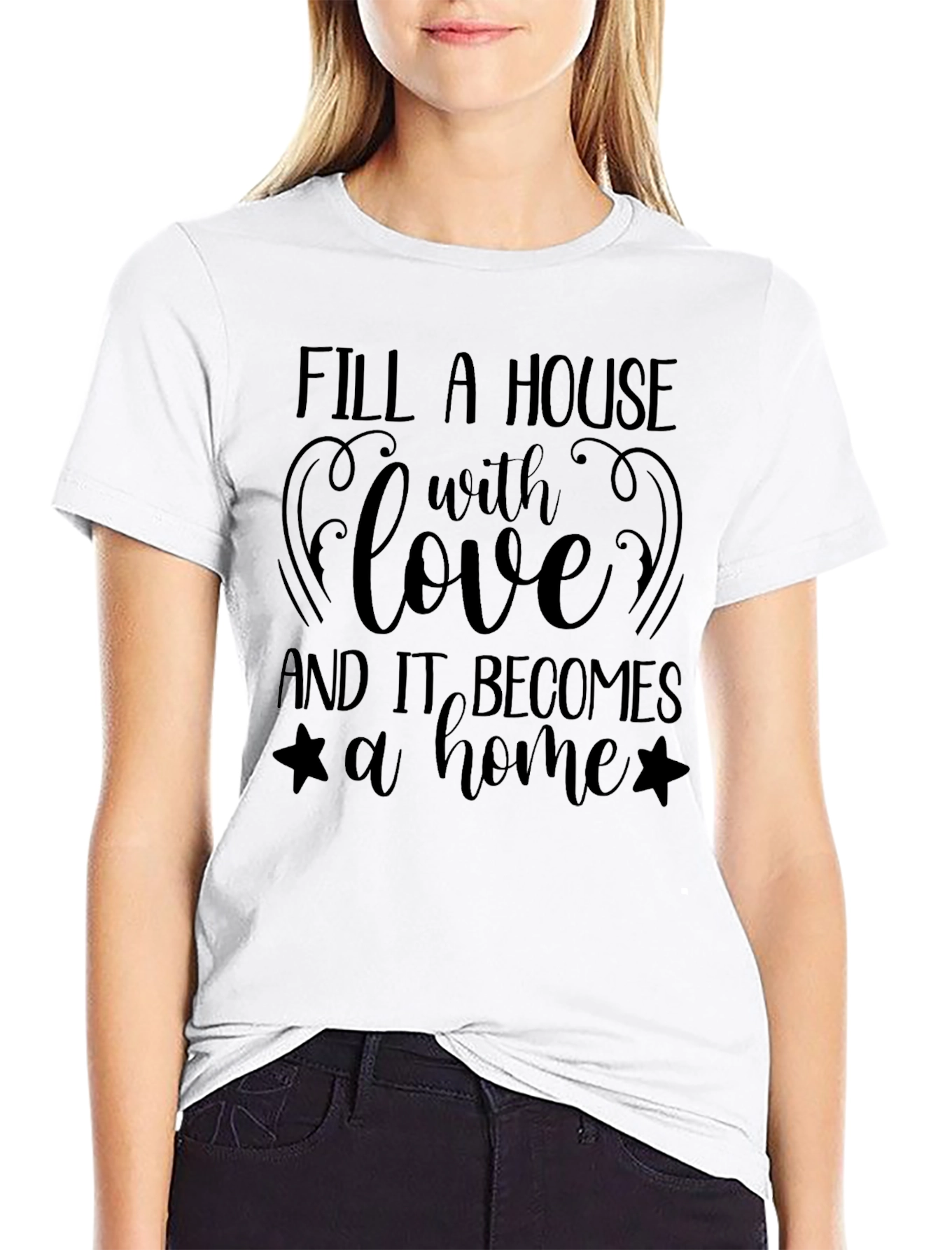 Love Makes a Home Black T-Shirt