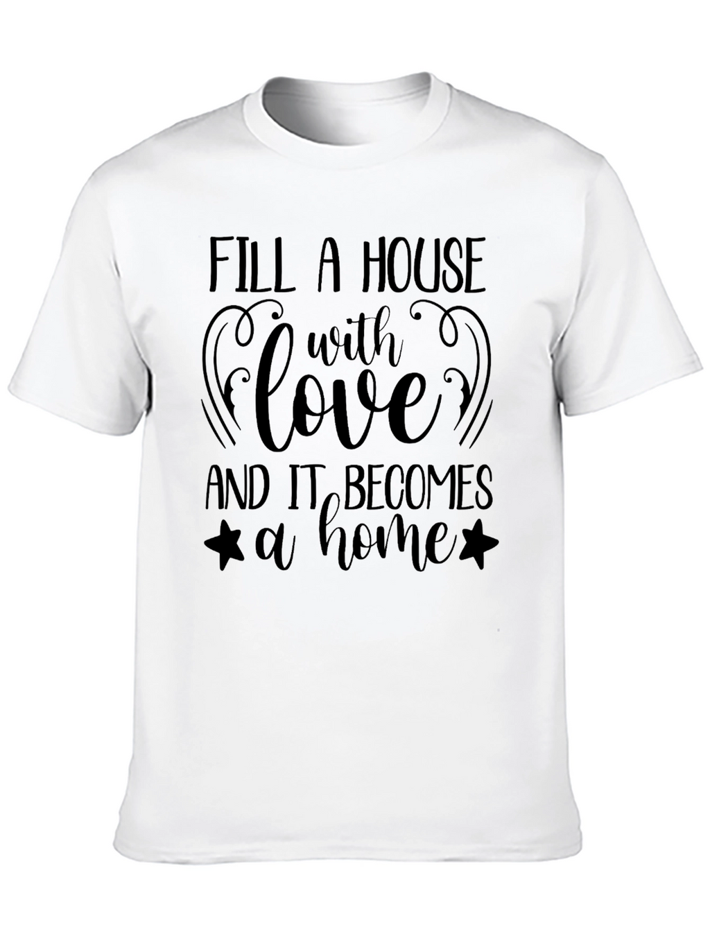 Love Makes a Home Black T-Shirt