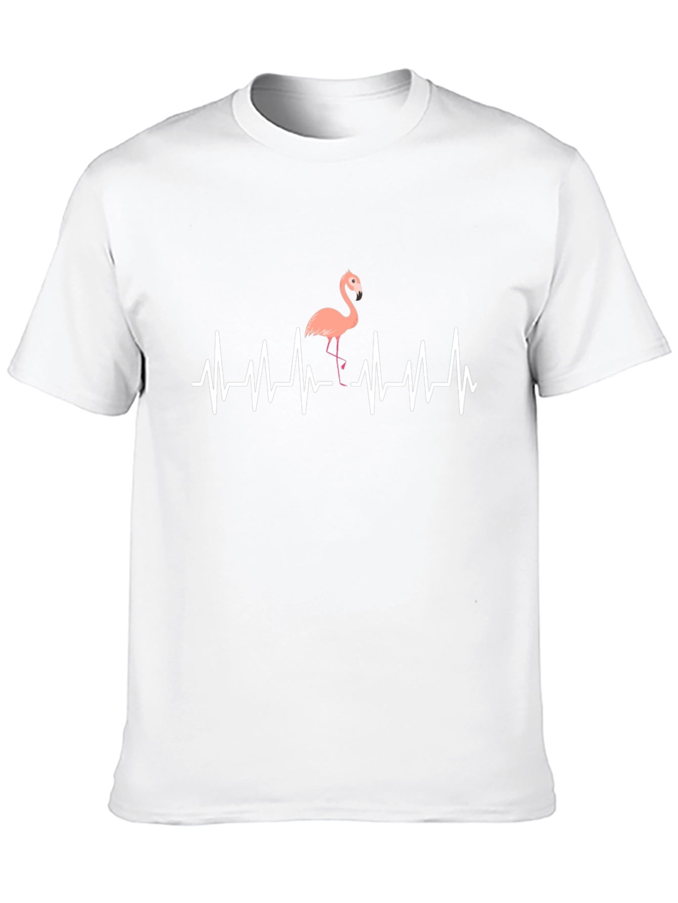 Flamingo Heartbeat T-Shirt - Mens Black Graphic Tee