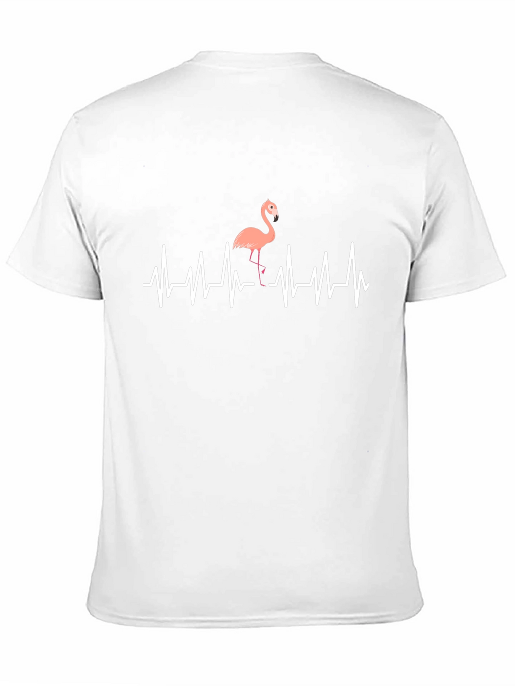 Flamingo Heartbeat T-Shirt - Mens Black Graphic Tee