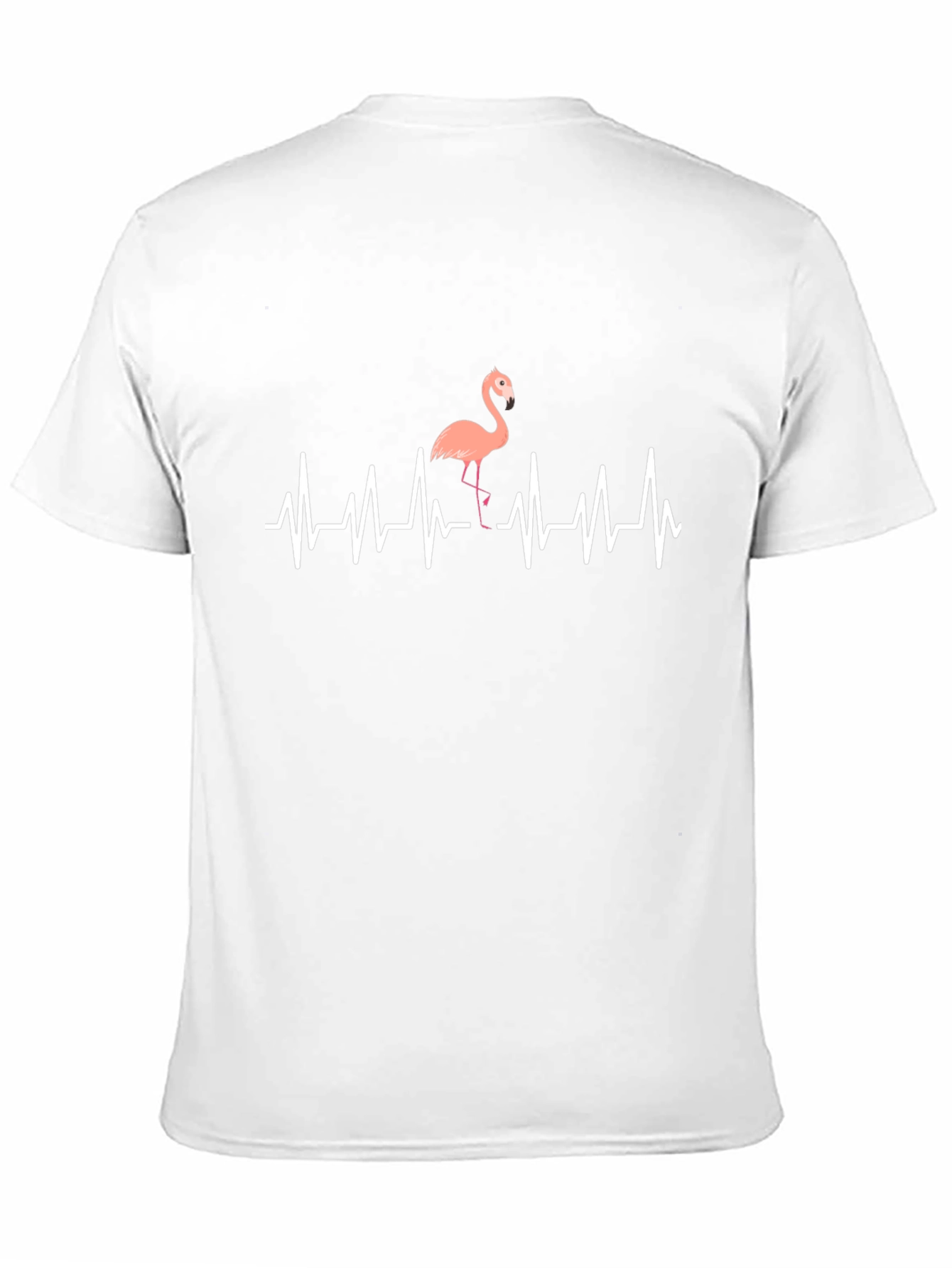 Flamingo Heartbeat T-Shirt - Mens Black Graphic Tee
