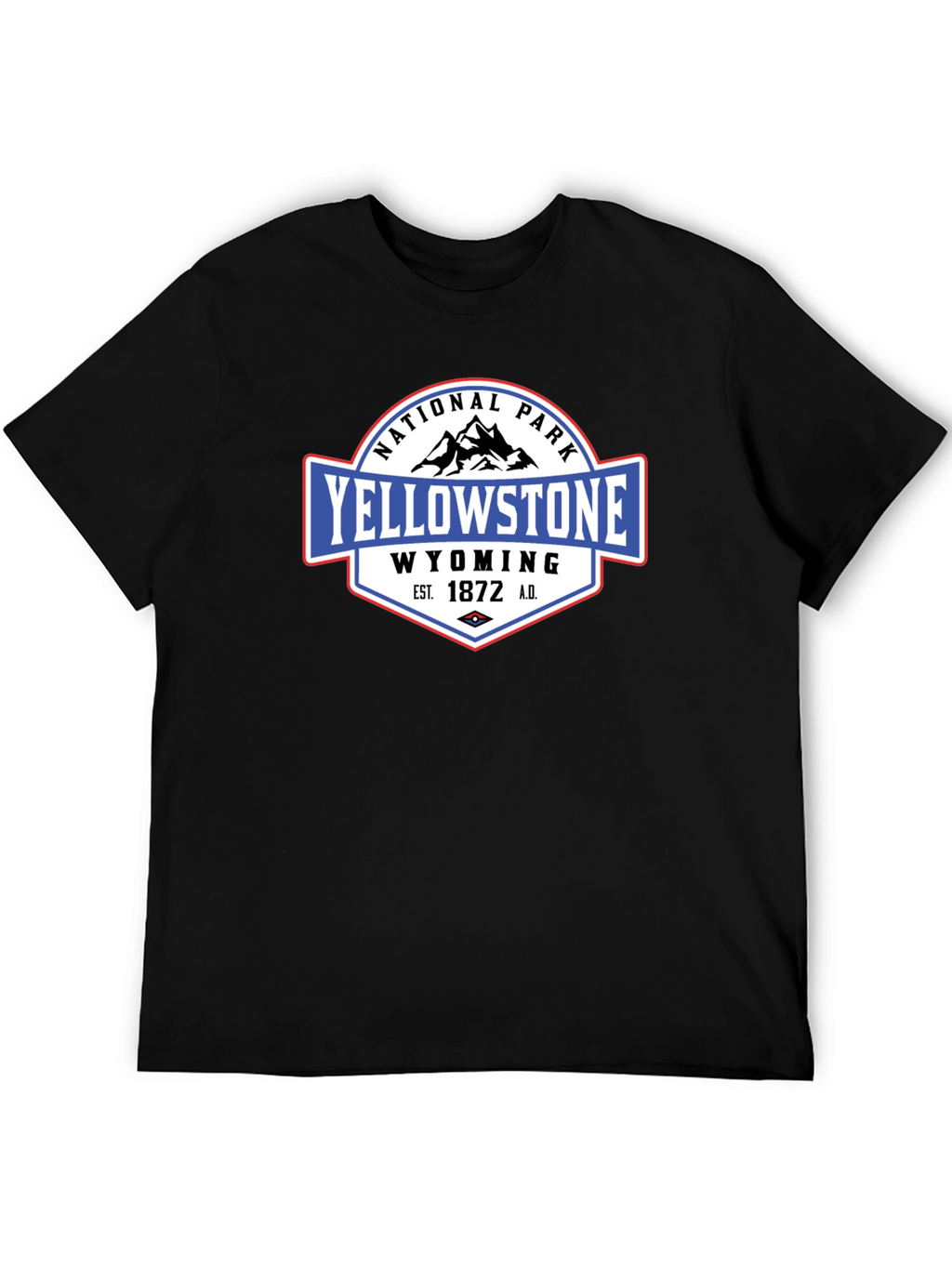 Yellowstone National Park Black Graphic T-Shirt