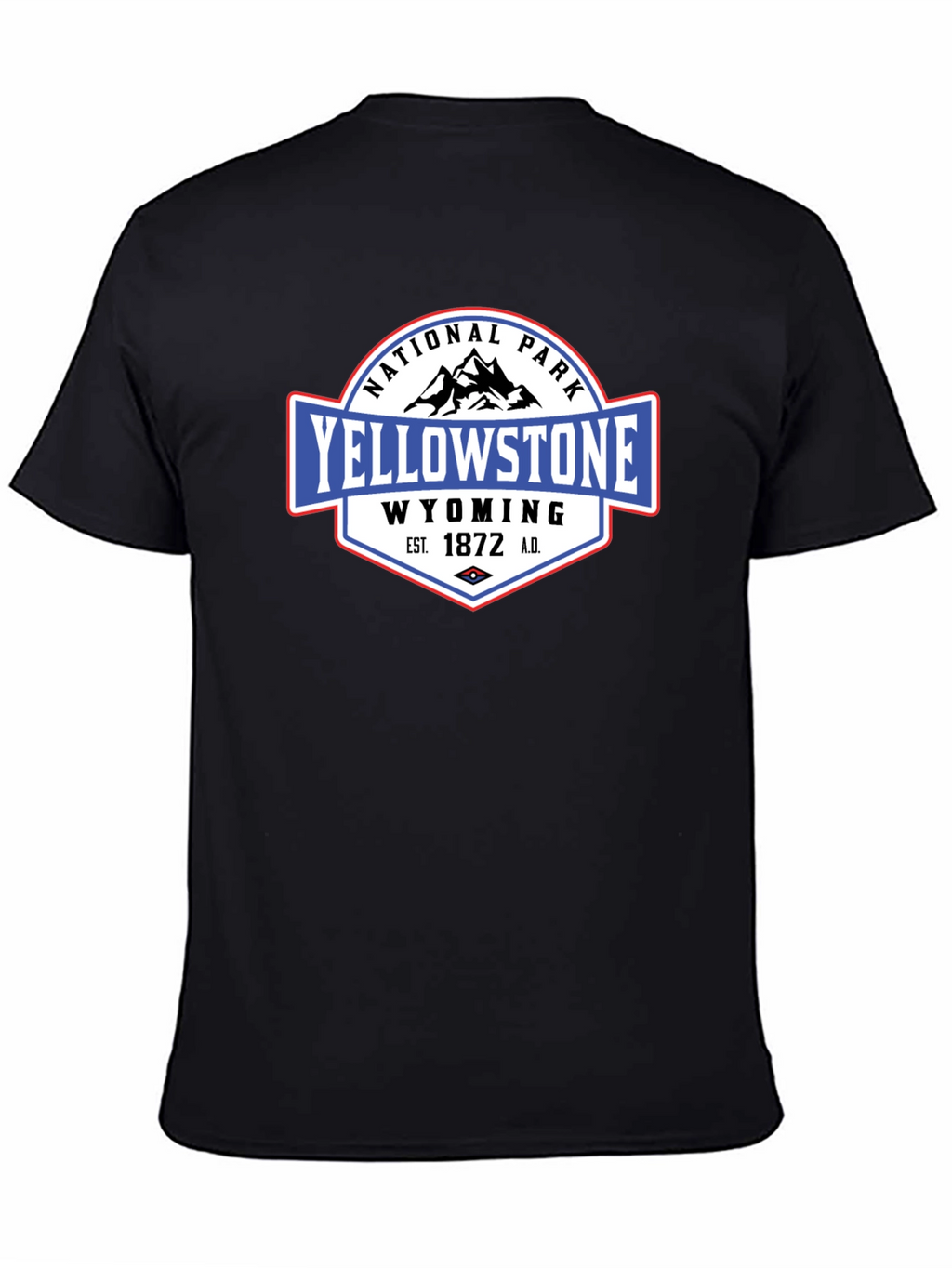 Yellowstone National Park Black Graphic T-Shirt