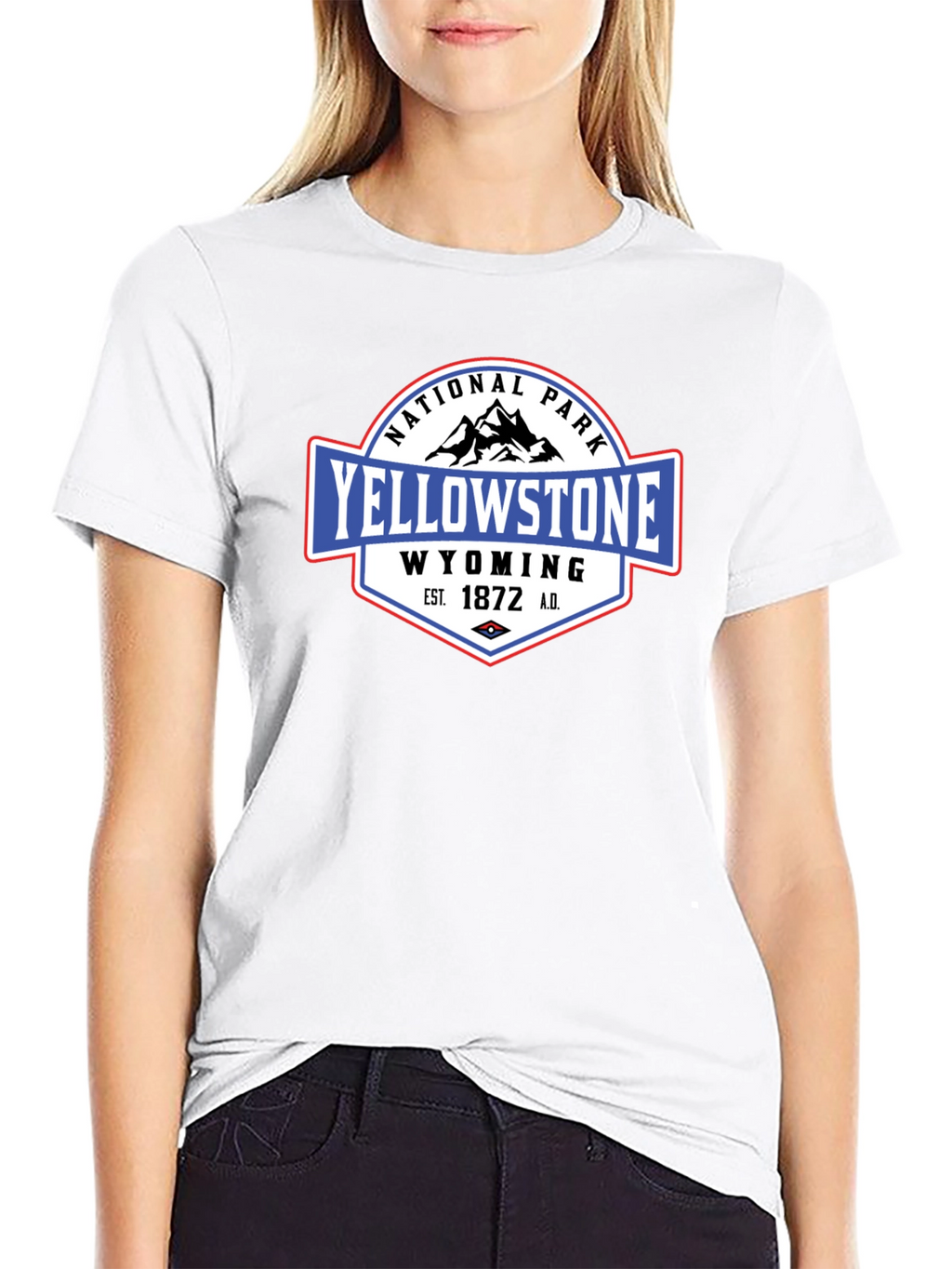 Yellowstone National Park Black Graphic T-Shirt