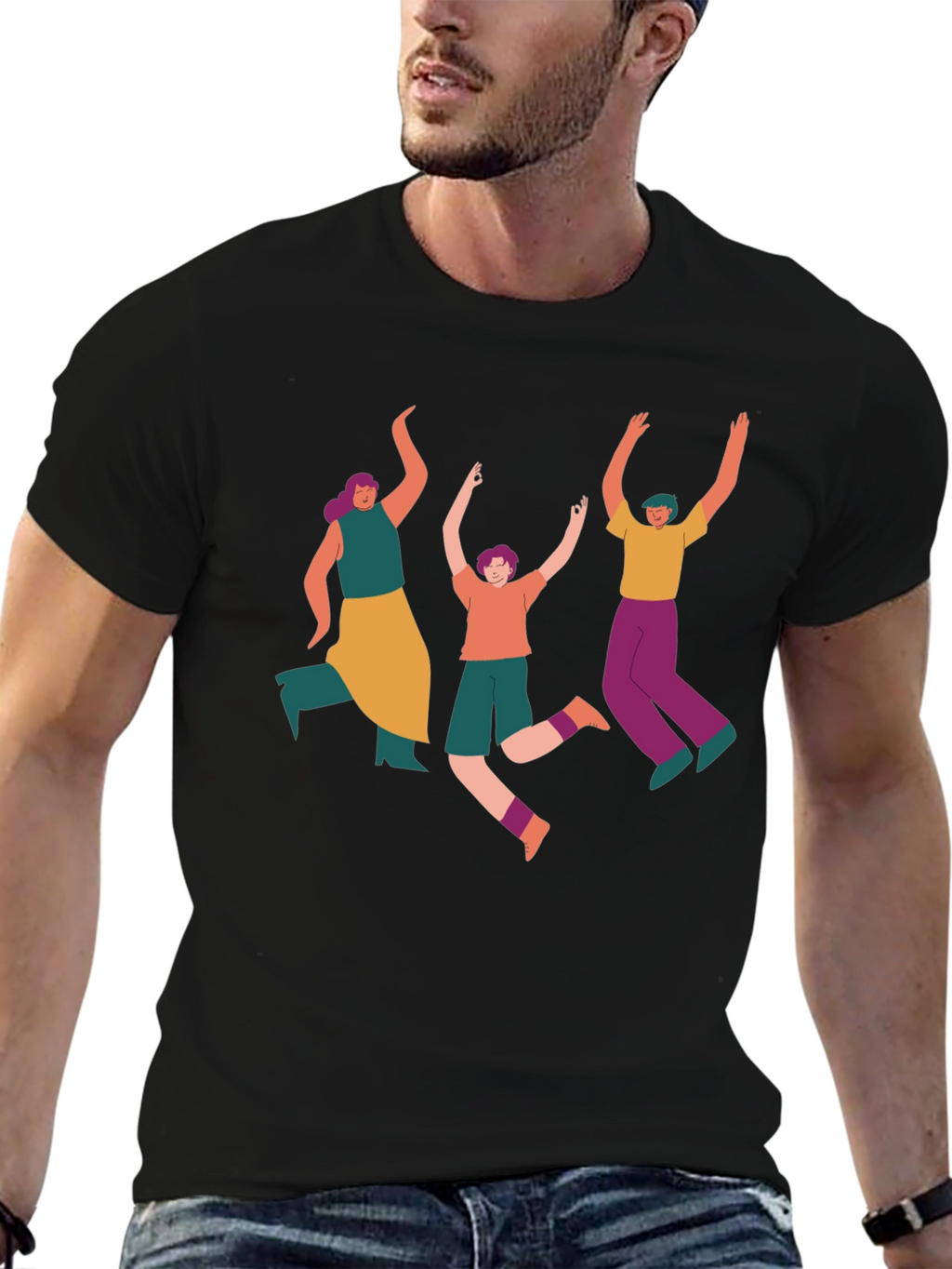 Funky People Graphic Tee - Black