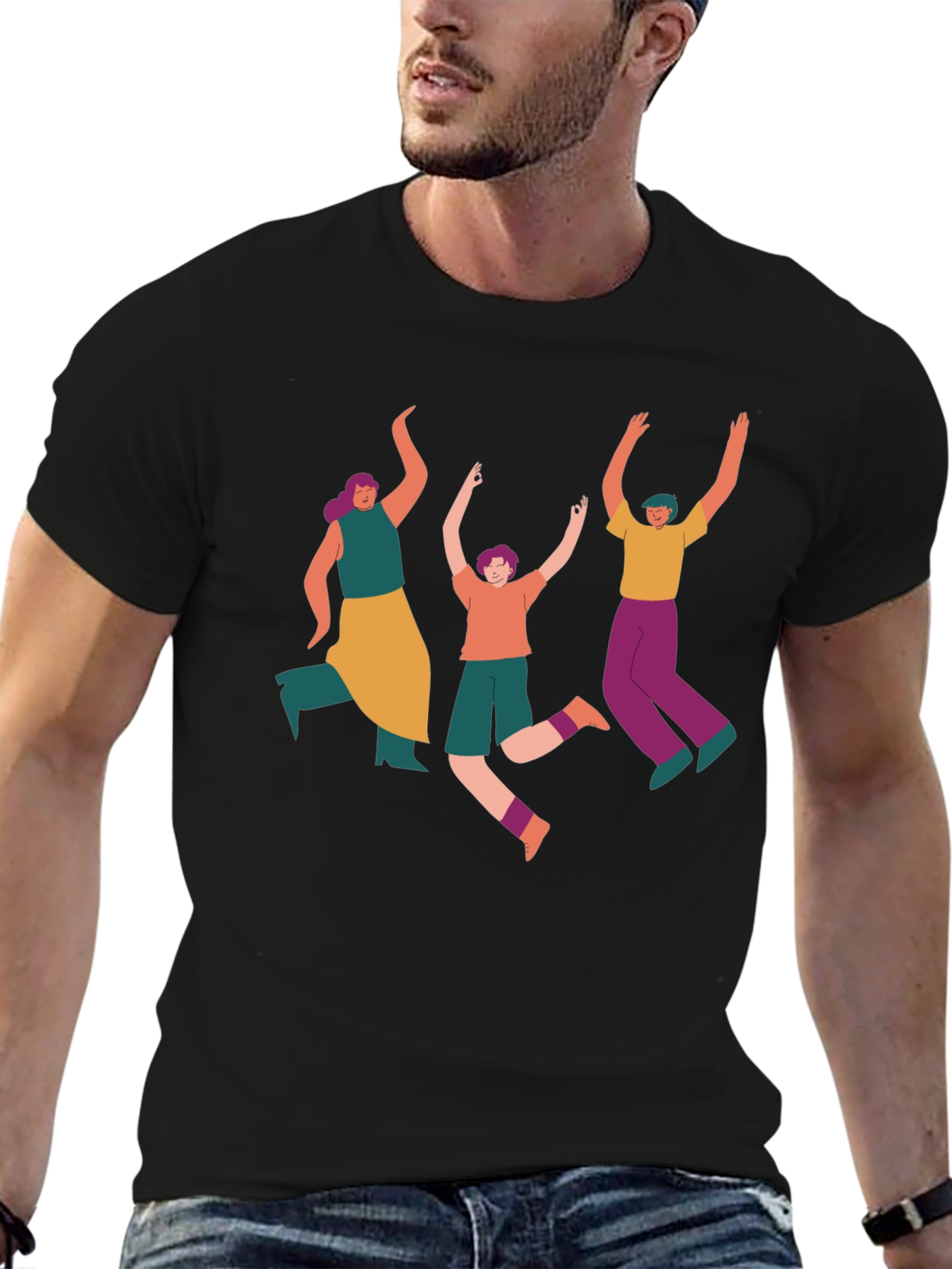 Funky People Graphic Tee - Black