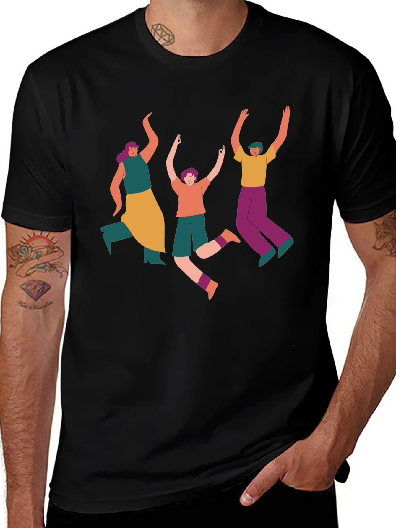 Funky People Graphic Tee - Black