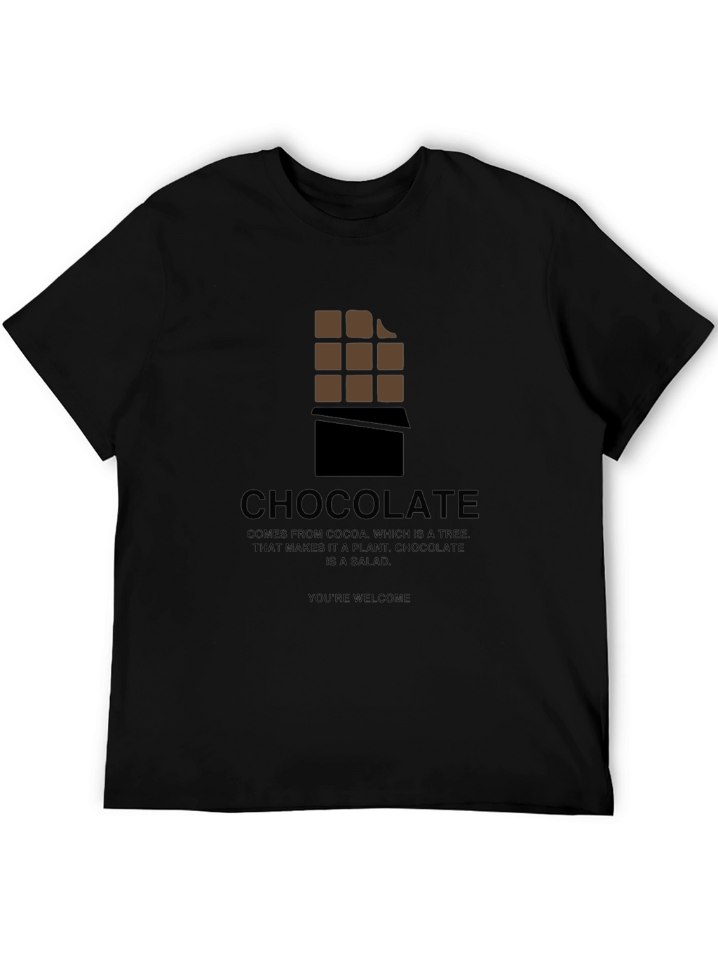 Chocolate Bar Graphic Tee - Funny Salad Statement T-Shirt