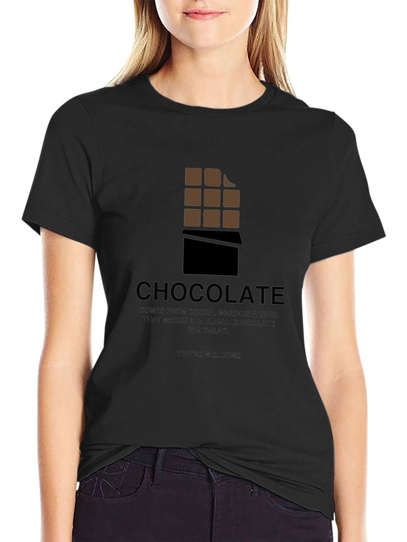 Chocolate Bar Graphic Tee - Funny Salad Statement T-Shirt