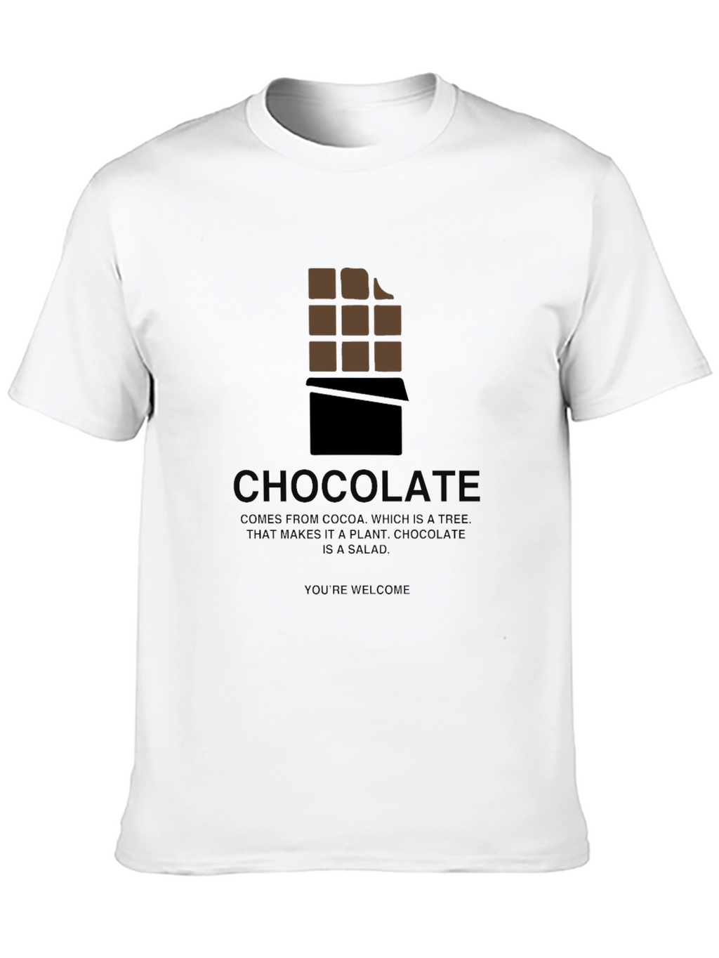 Chocolate Bar Graphic Tee - Funny Salad Statement T-Shirt