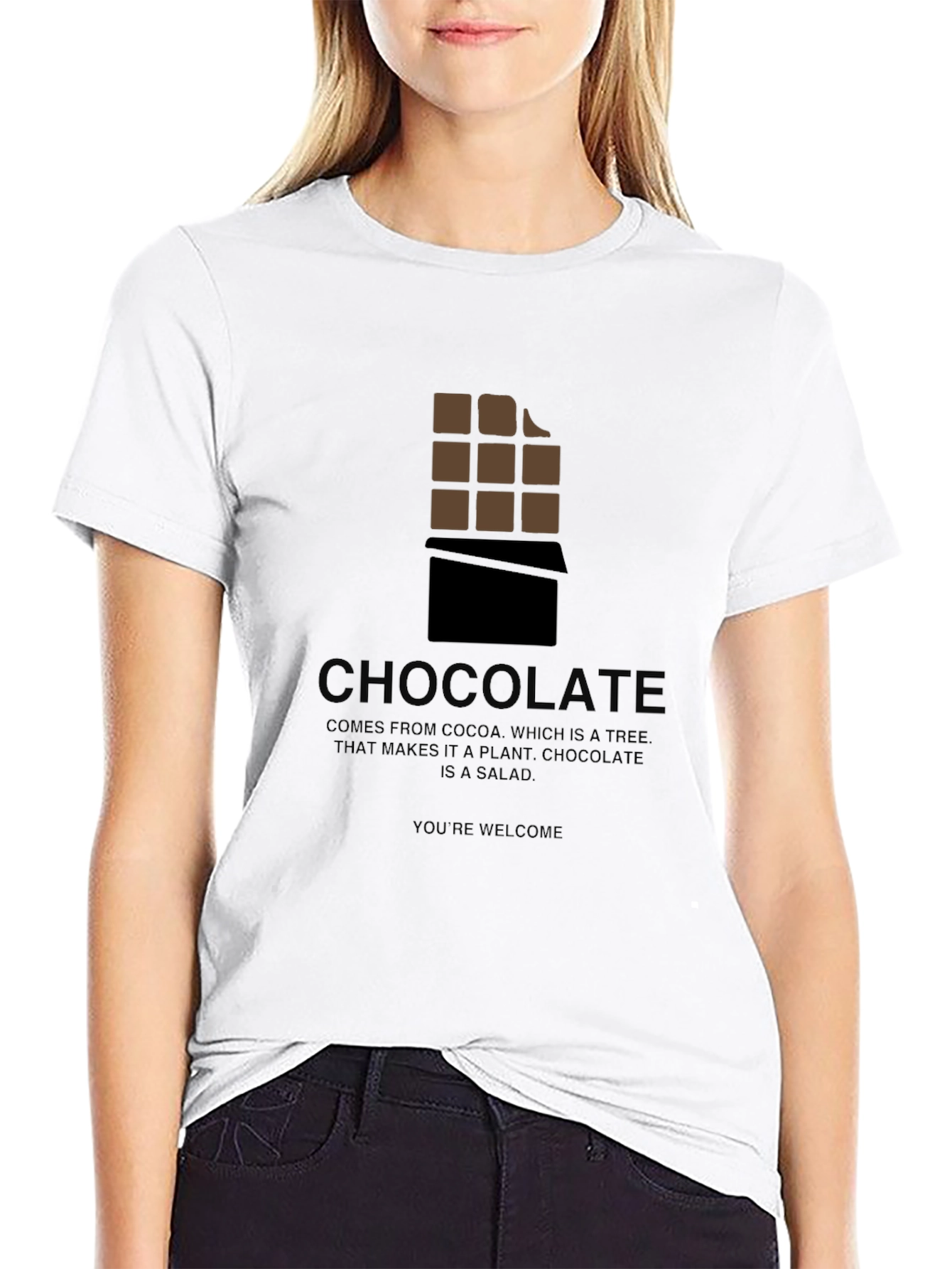 Chocolate Bar Graphic Tee - Funny Salad Statement T-Shirt