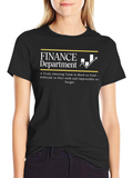Finance Department Team T-Shirt