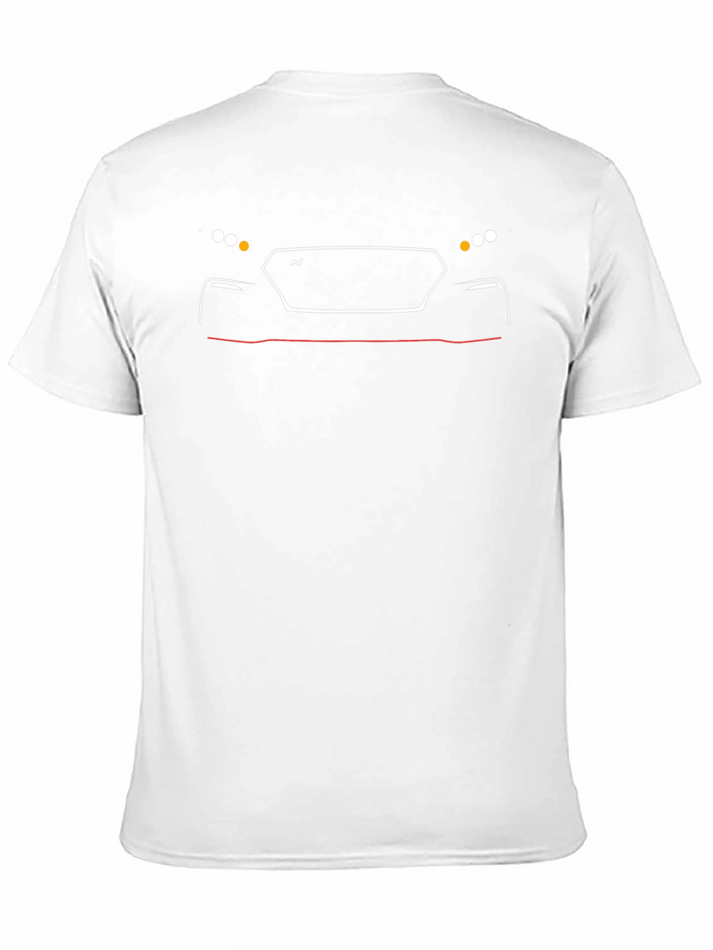 Hyundai N Car Outline Black T-Shirt