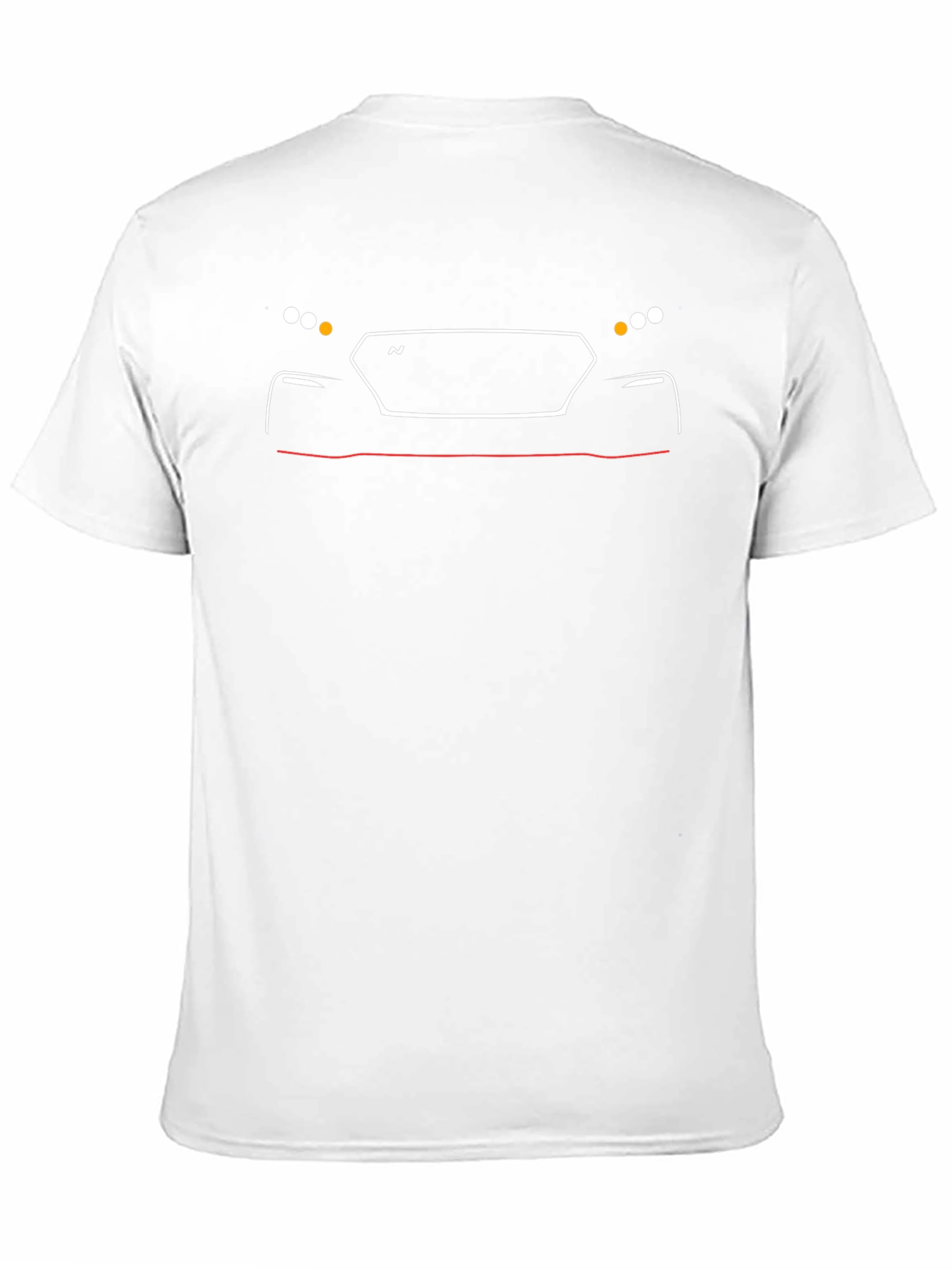 Hyundai N Car Outline Black T-Shirt