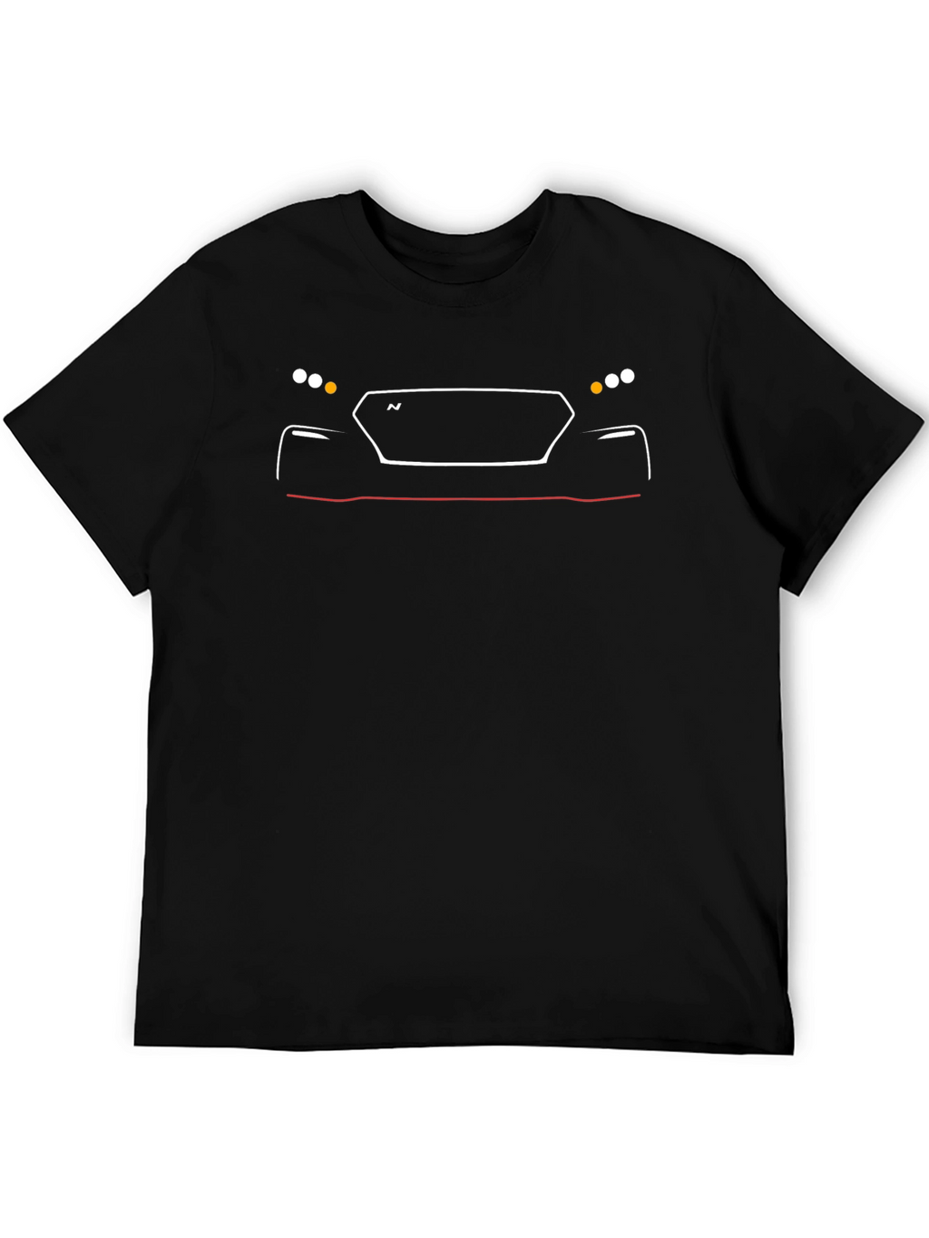 Hyundai N Car Outline Black T-Shirt