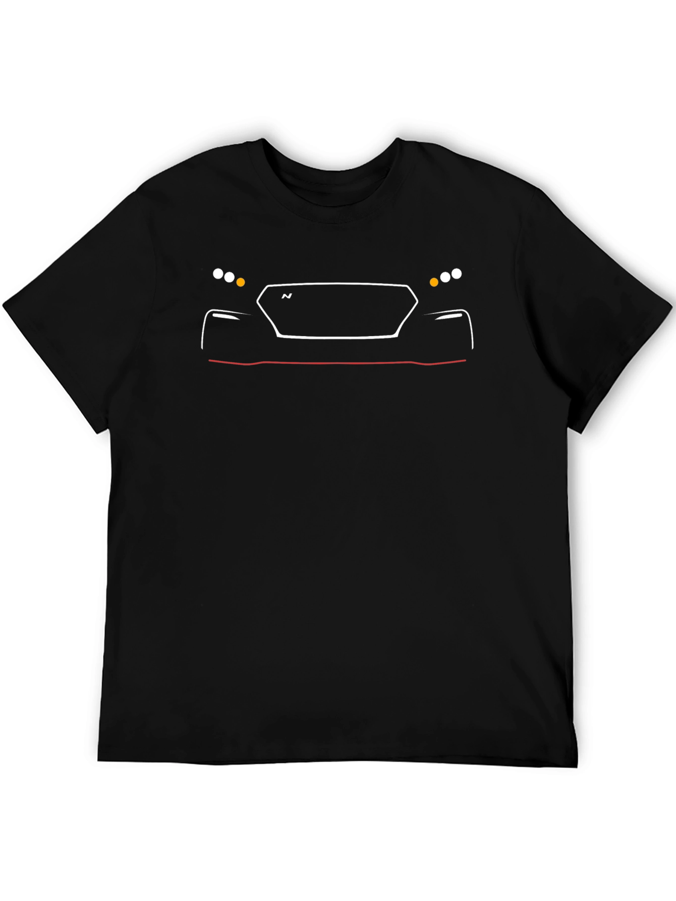 Hyundai N Car Outline Black T-Shirt