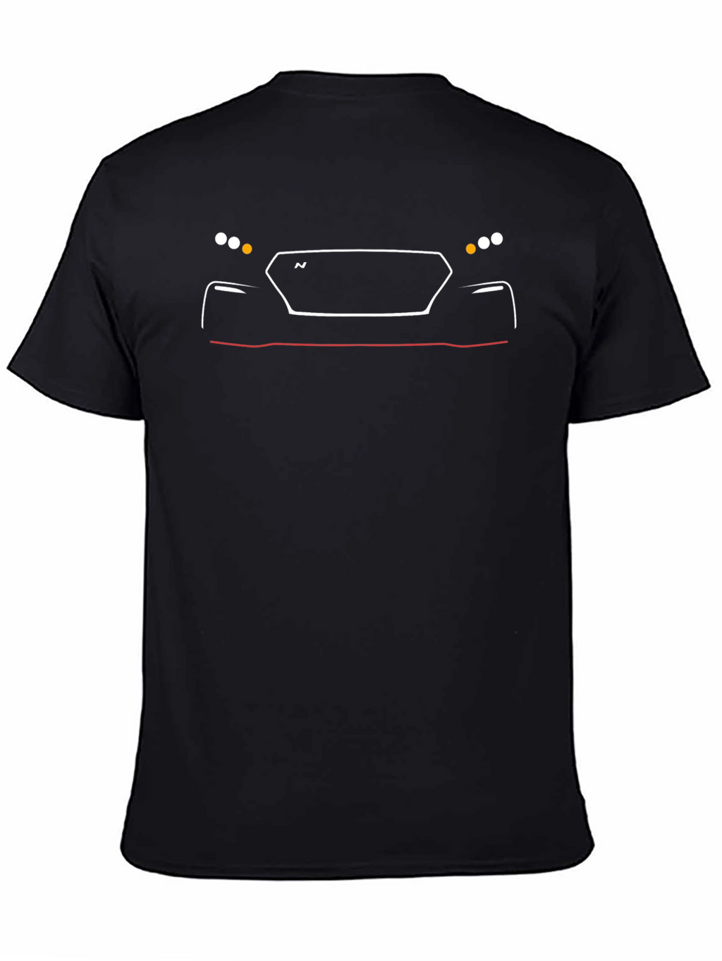 Hyundai N Car Outline Black T-Shirt