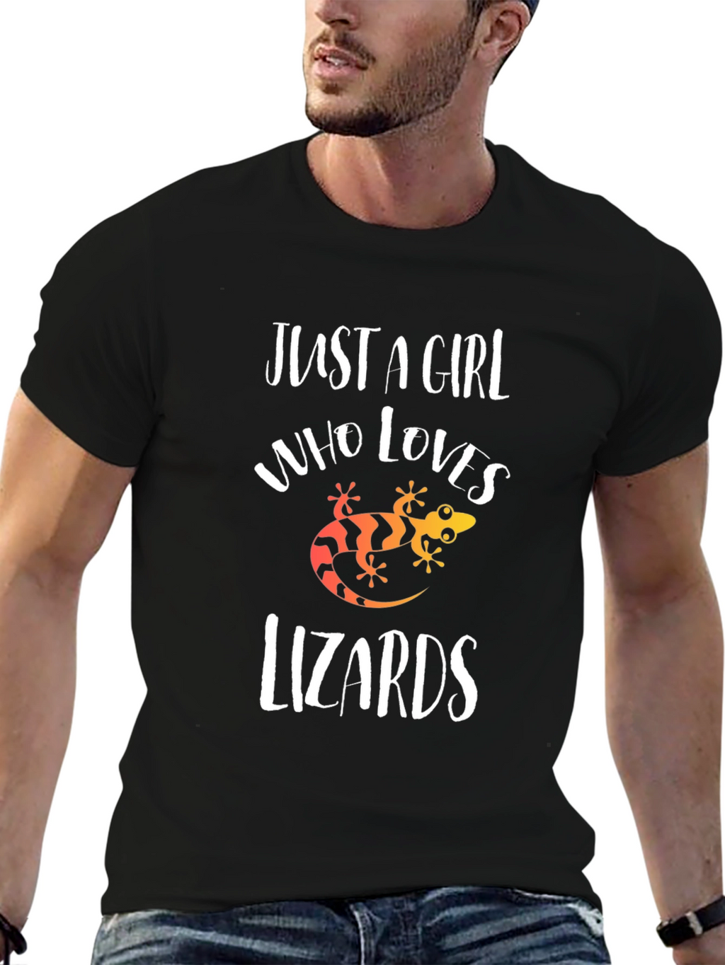 Girl Who Loves Lizards Graphic Tee
