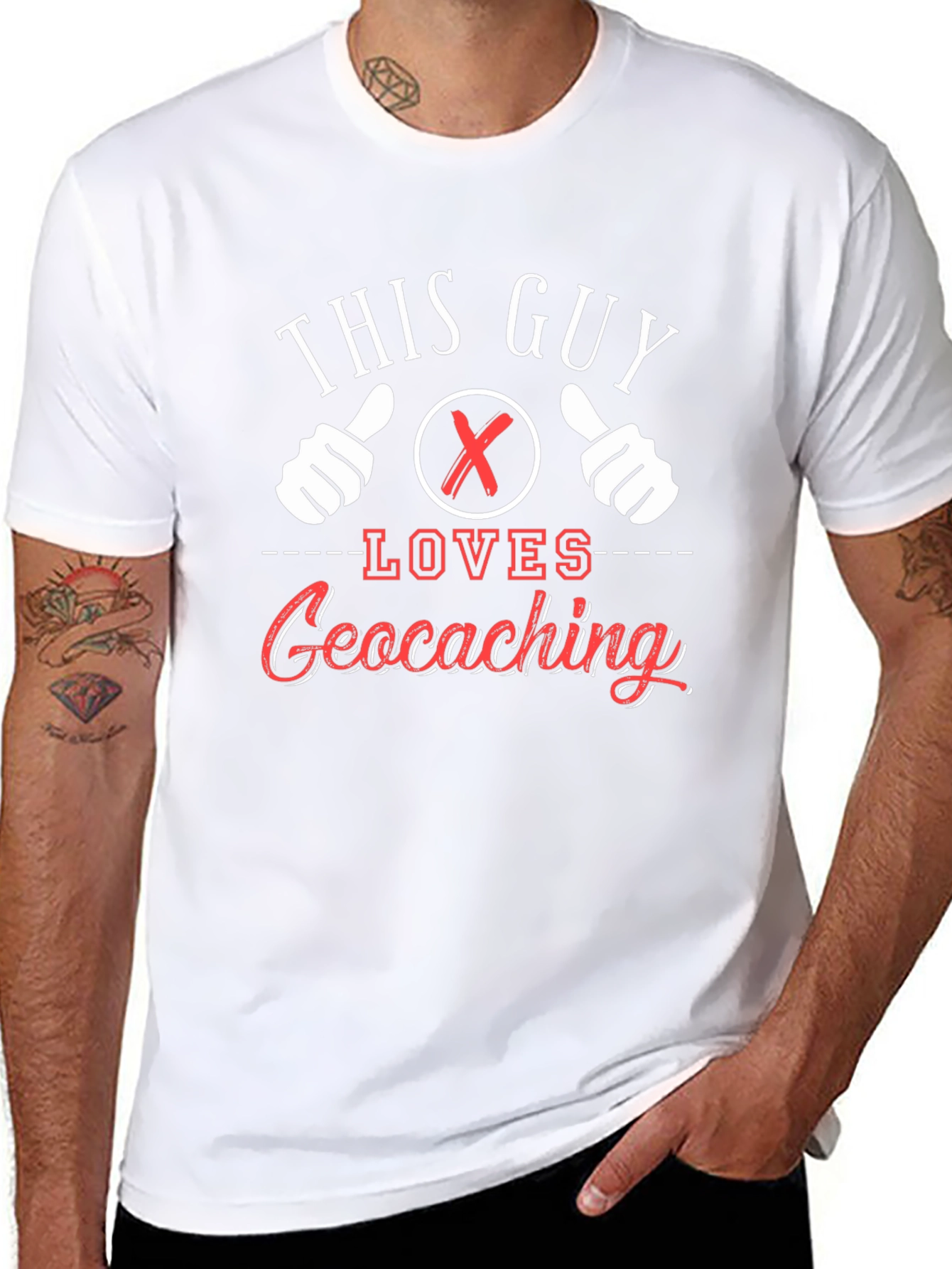 This Guy Loves Geocaching T-Shirt - Novelty Design