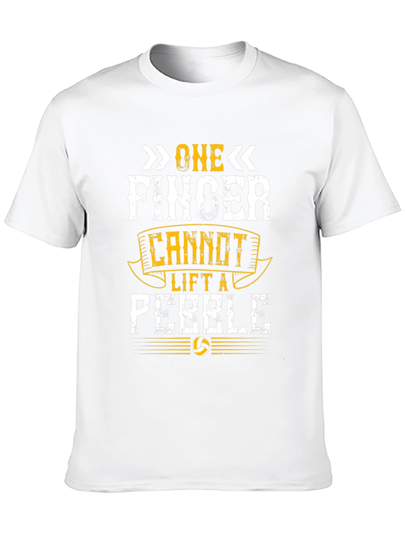 One Finger Cannot Lift a Pebble Graphic T-Shirt