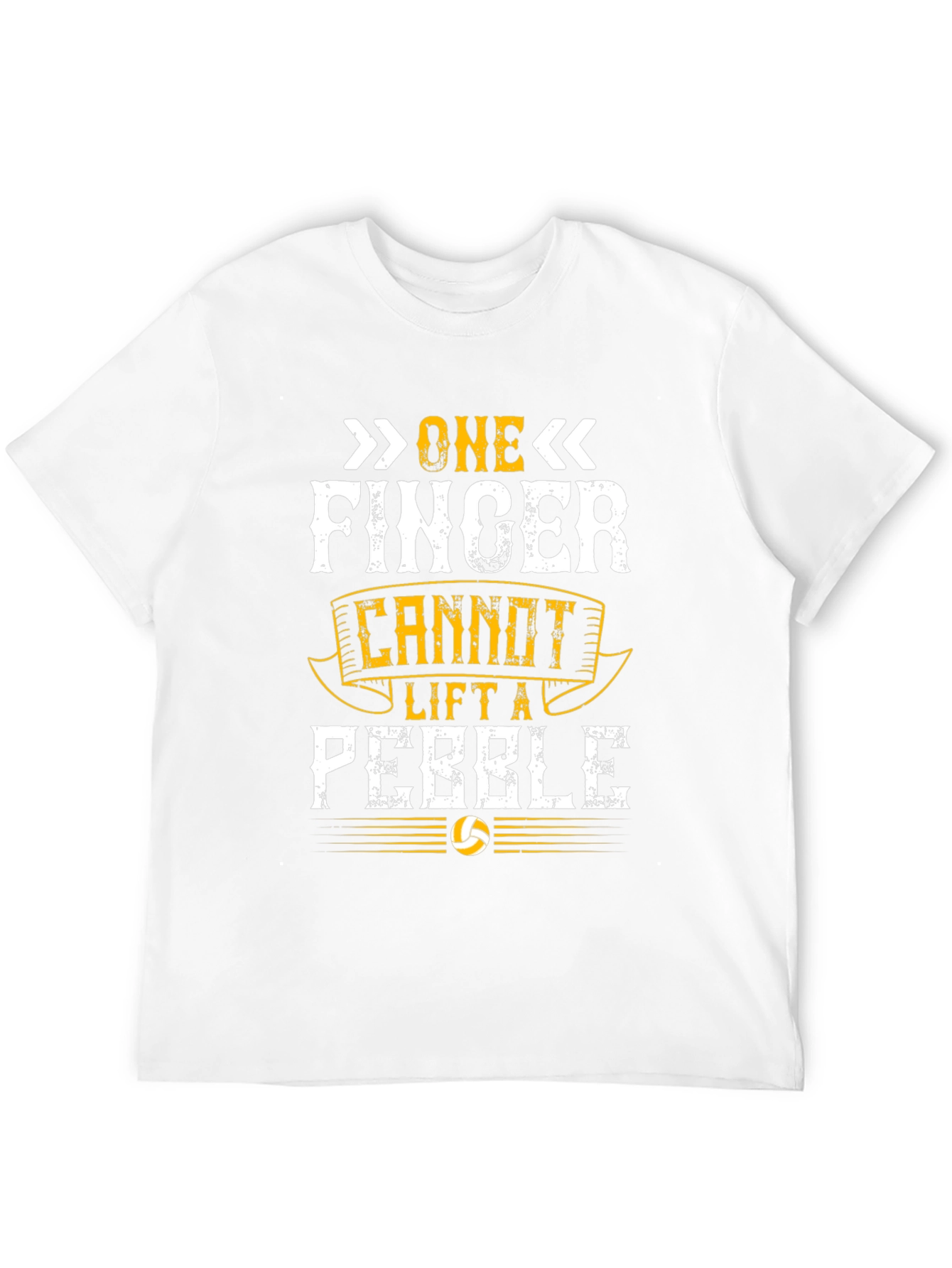One Finger Cannot Lift a Pebble Graphic T-Shirt