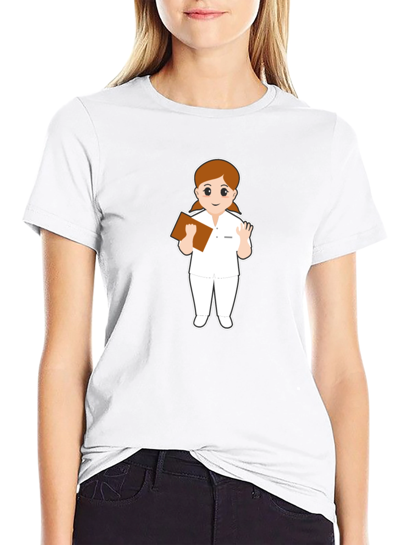 Nurse Cartoon Graphic T-Shirt