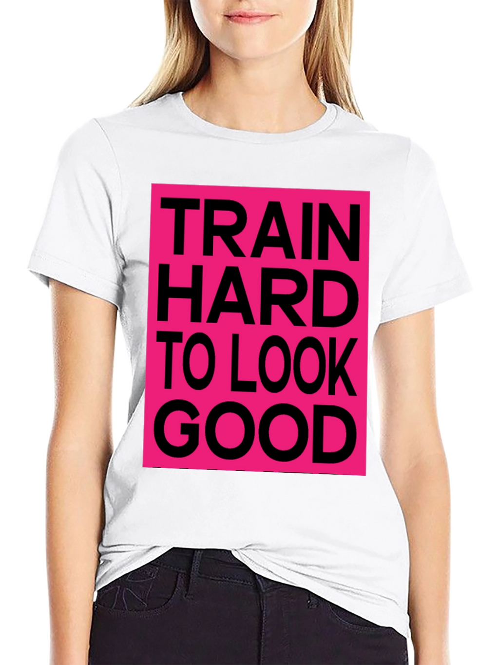 Train Hard Graphic Tee - Black Cotton Casual Shirt
