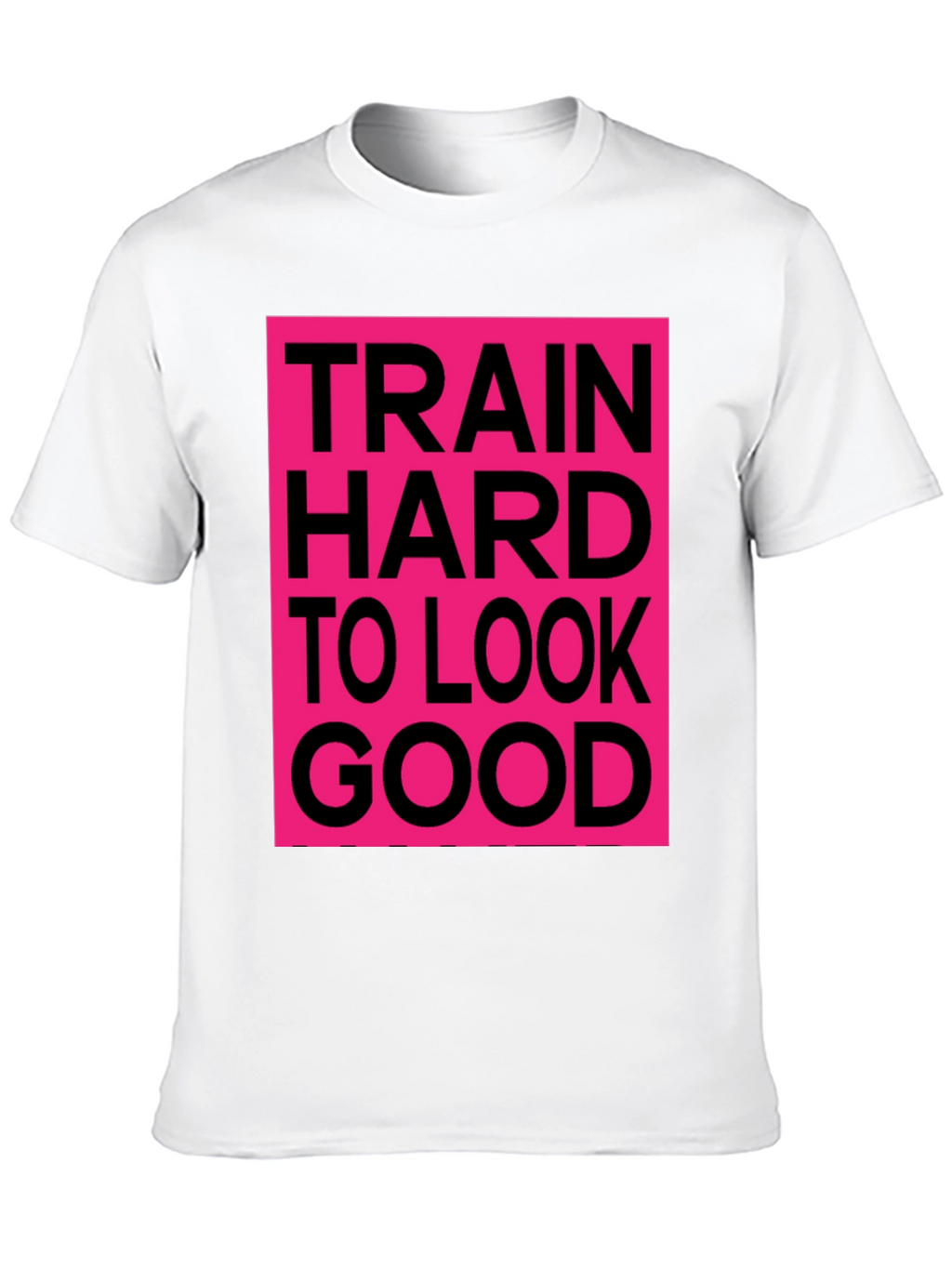 Train Hard Graphic Tee - Black Cotton Casual Shirt